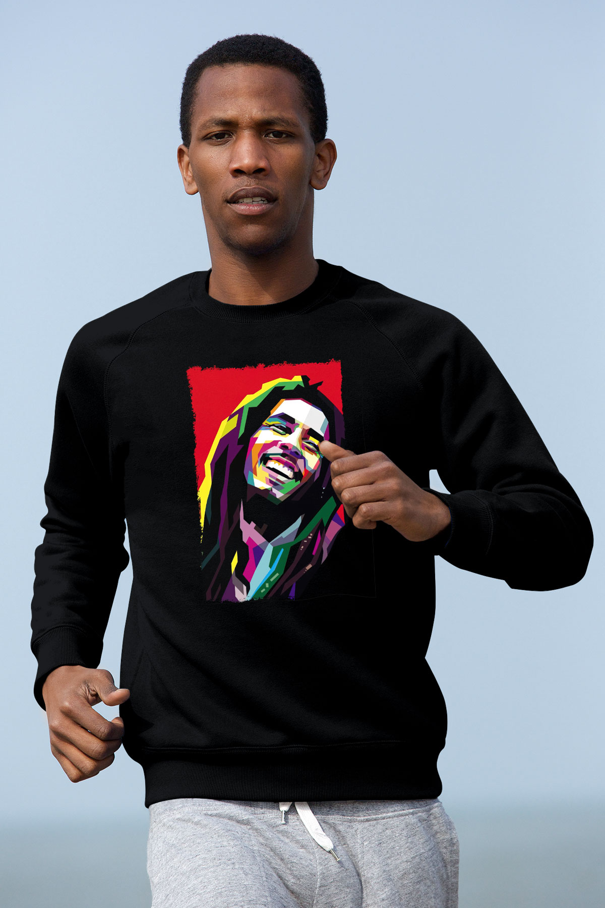 Bob Marley Siyah Unisex Sweatshirt