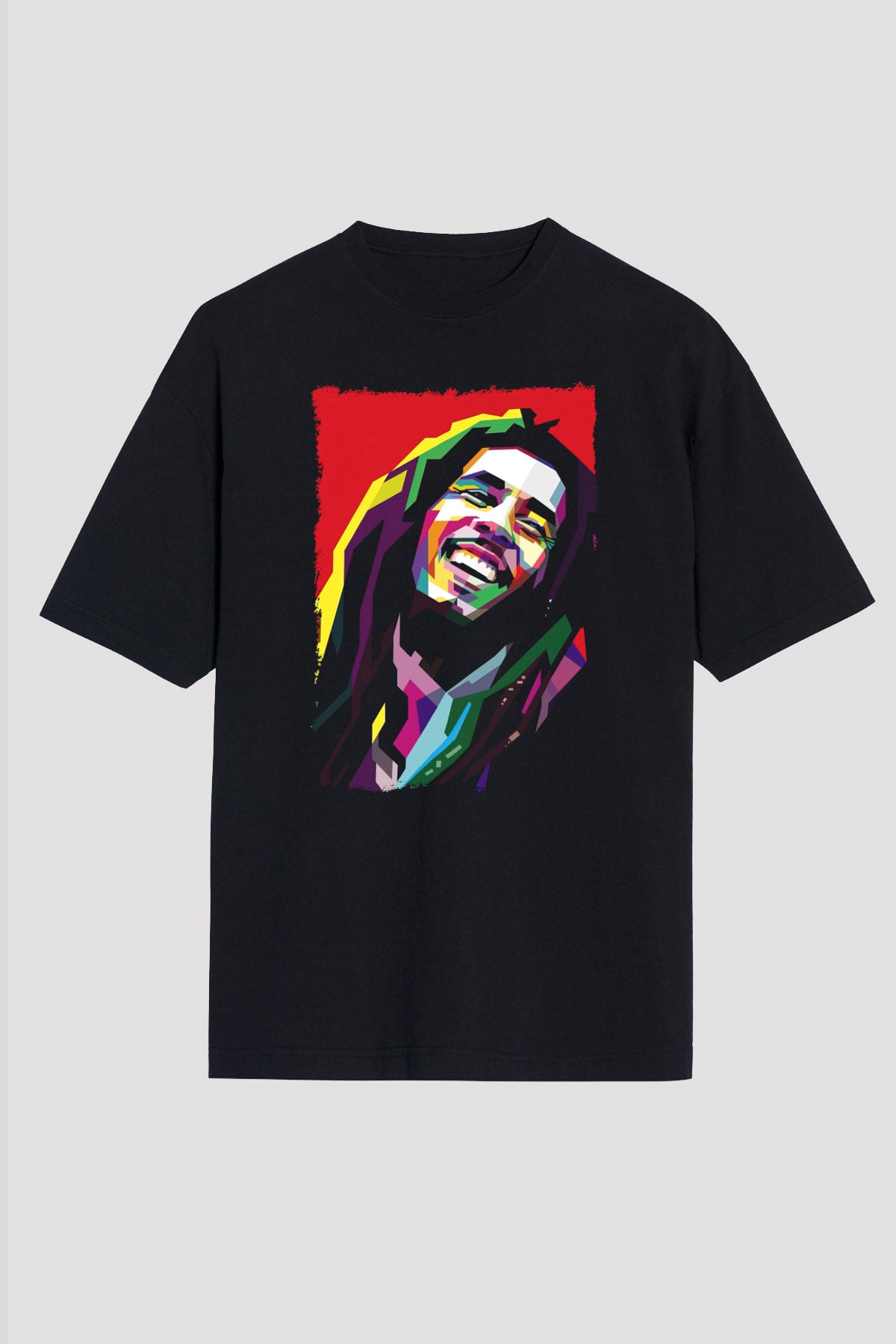 Bob Marley Siyah Oversize Tişört Oversize T-shirt - TişörtFabrikası