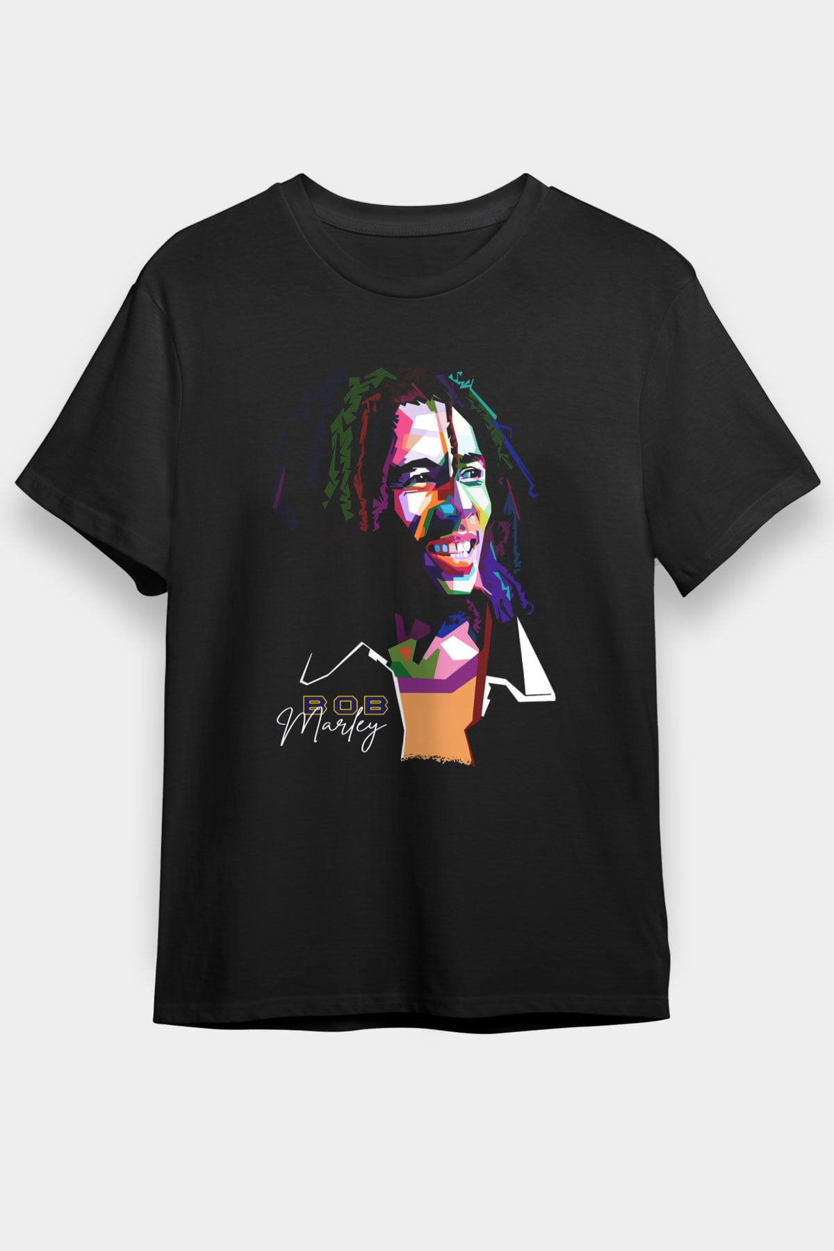 Bob Marley Siyah Unisex Tişört T-Shirt - TişörtFabrikası