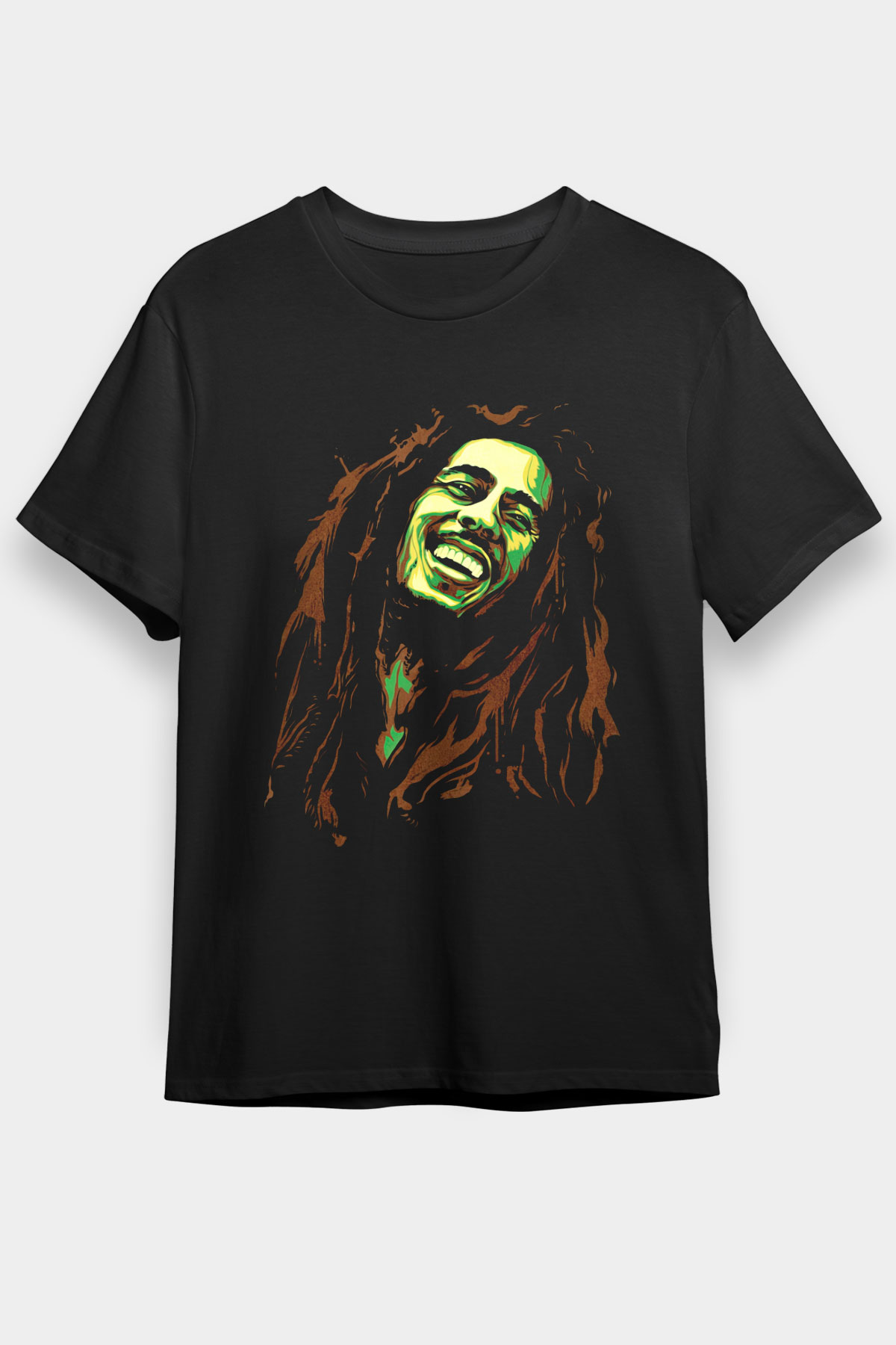 Bob Marley Siyah Unisex Tişört T-Shirt - TişörtFabrikası