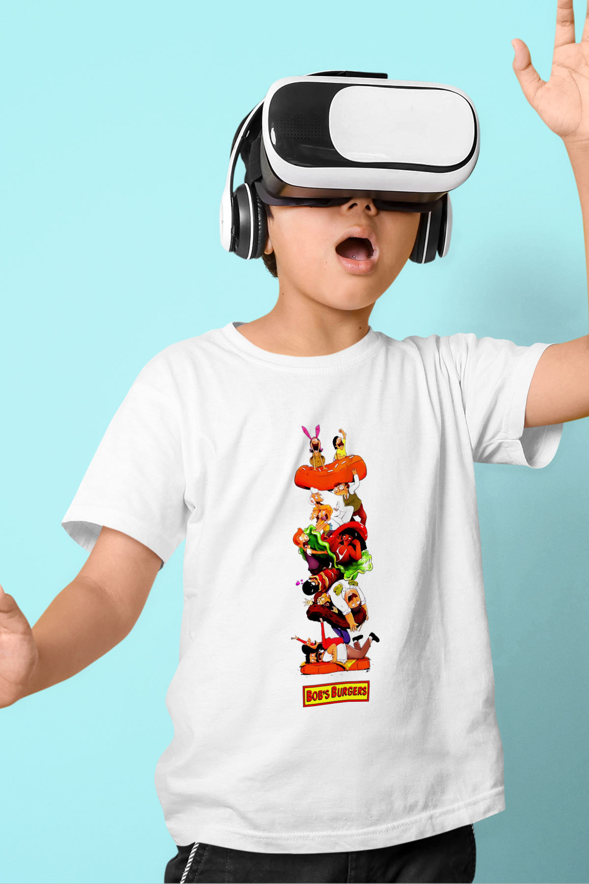 Bobs Burgers Beyaz Unisex Çocuk Tişört