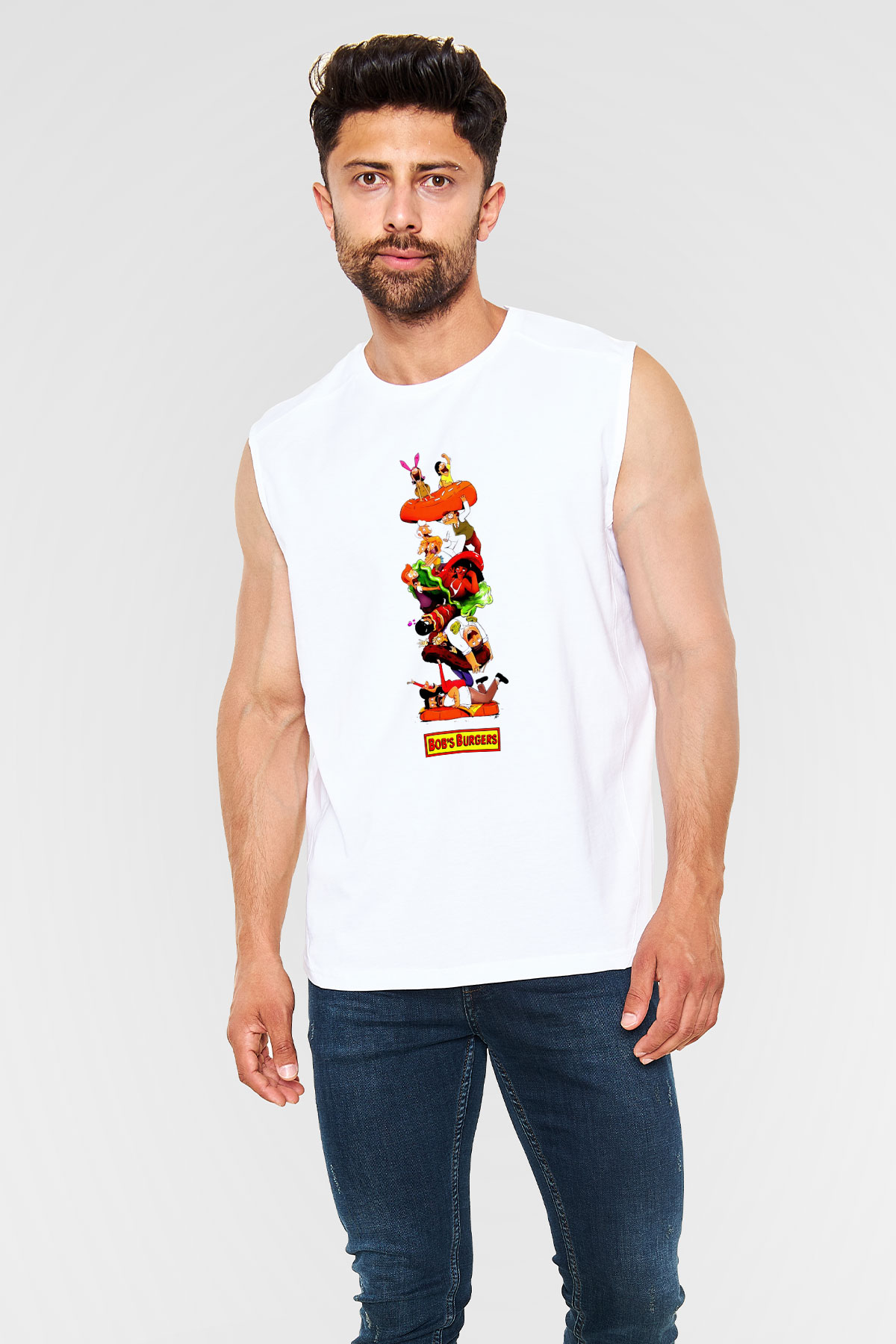Bobs Burgers Beyaz Unisex Kolsuz Tişört