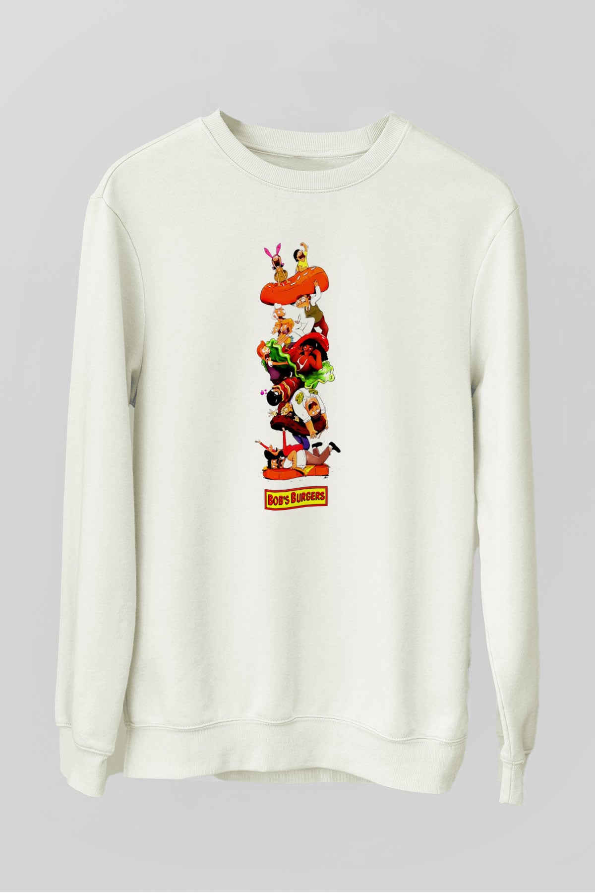 Bobs Burgers Beyaz Unisex Sweatshirt