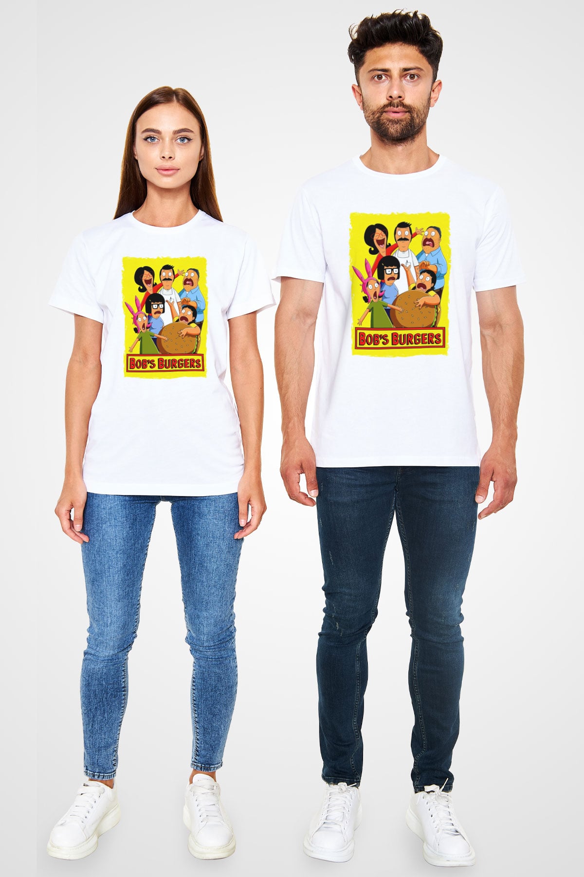 Bobs Burgers Beyaz Unisex Tişört T-Shirt
