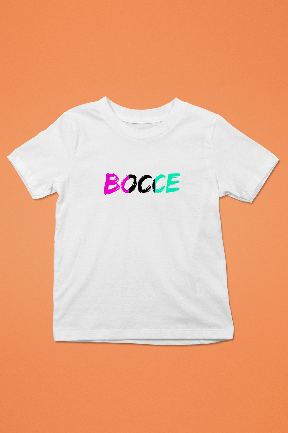 Bocce Baskılı Unisex Beyaz Çocuk Tişört - Tshirt