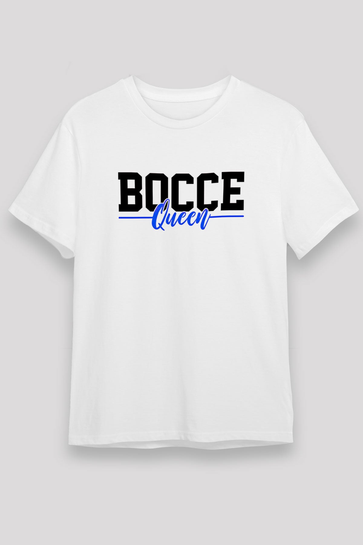 Bocce Baskılı Unisex Beyaz Tişört - Tshirt
