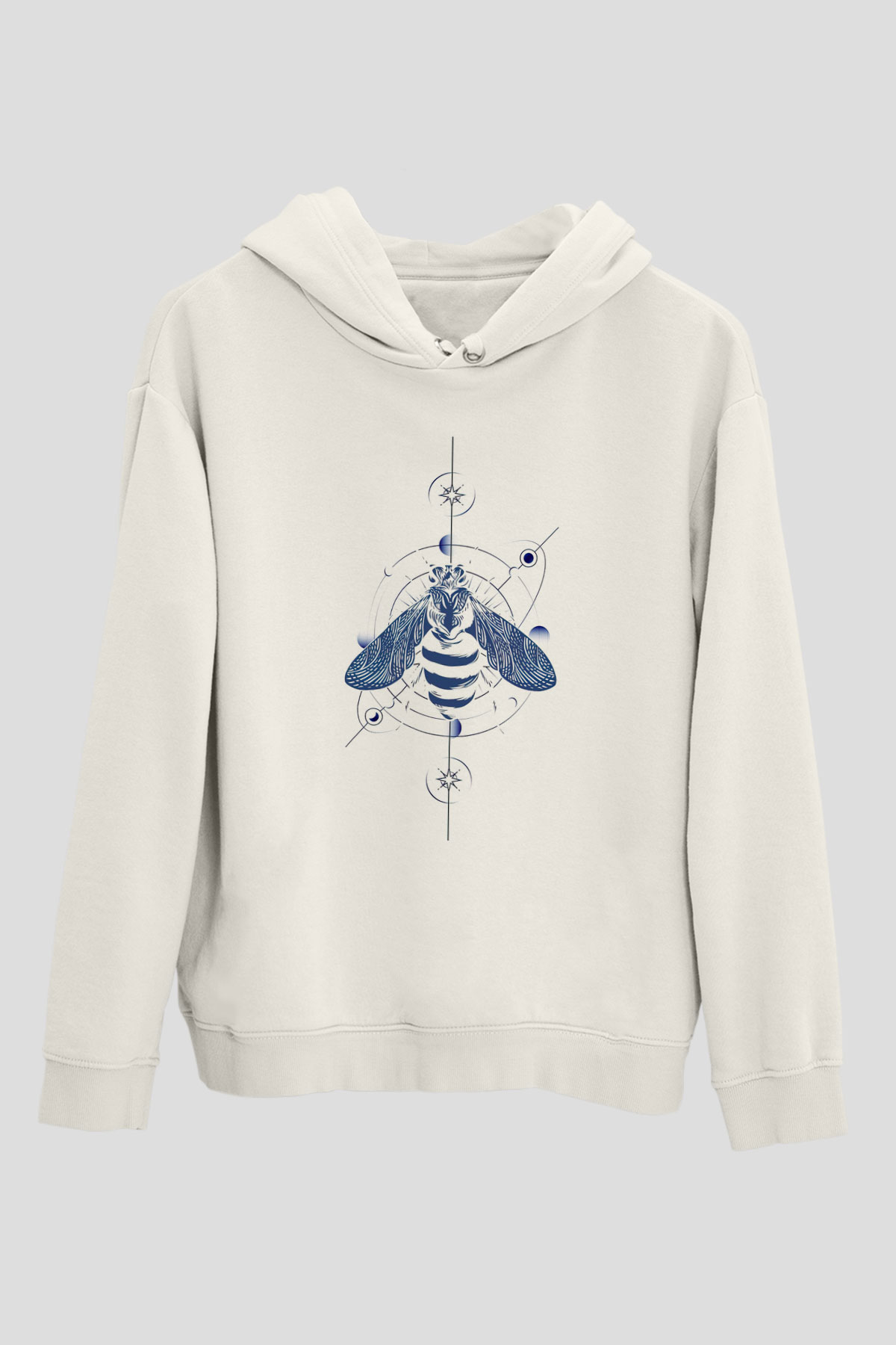 Böcekbilimci Beyaz Unisex Kapüşonlu Sweatshirt