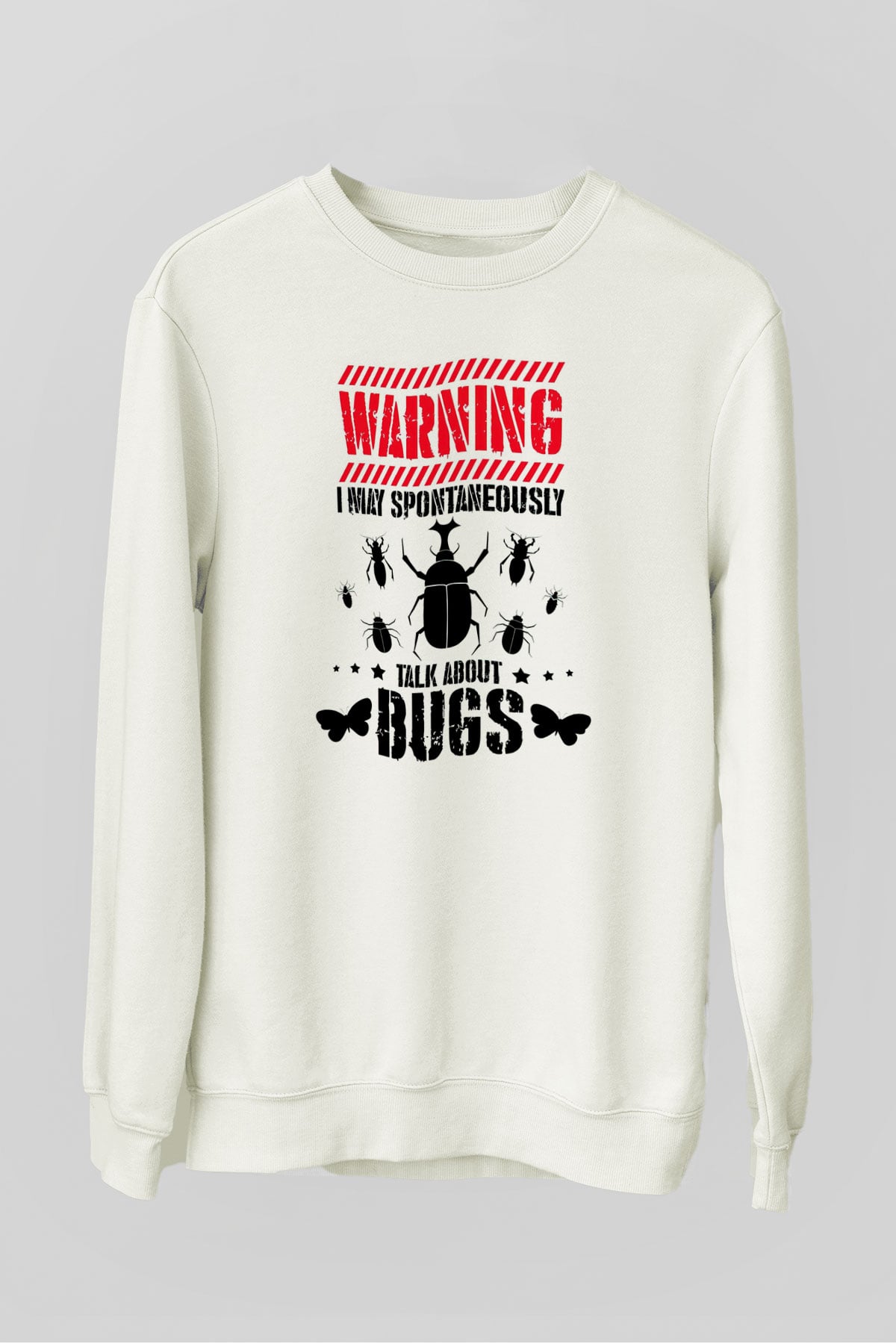 Böcekbilimci Beyaz Unisex Sweatshirt