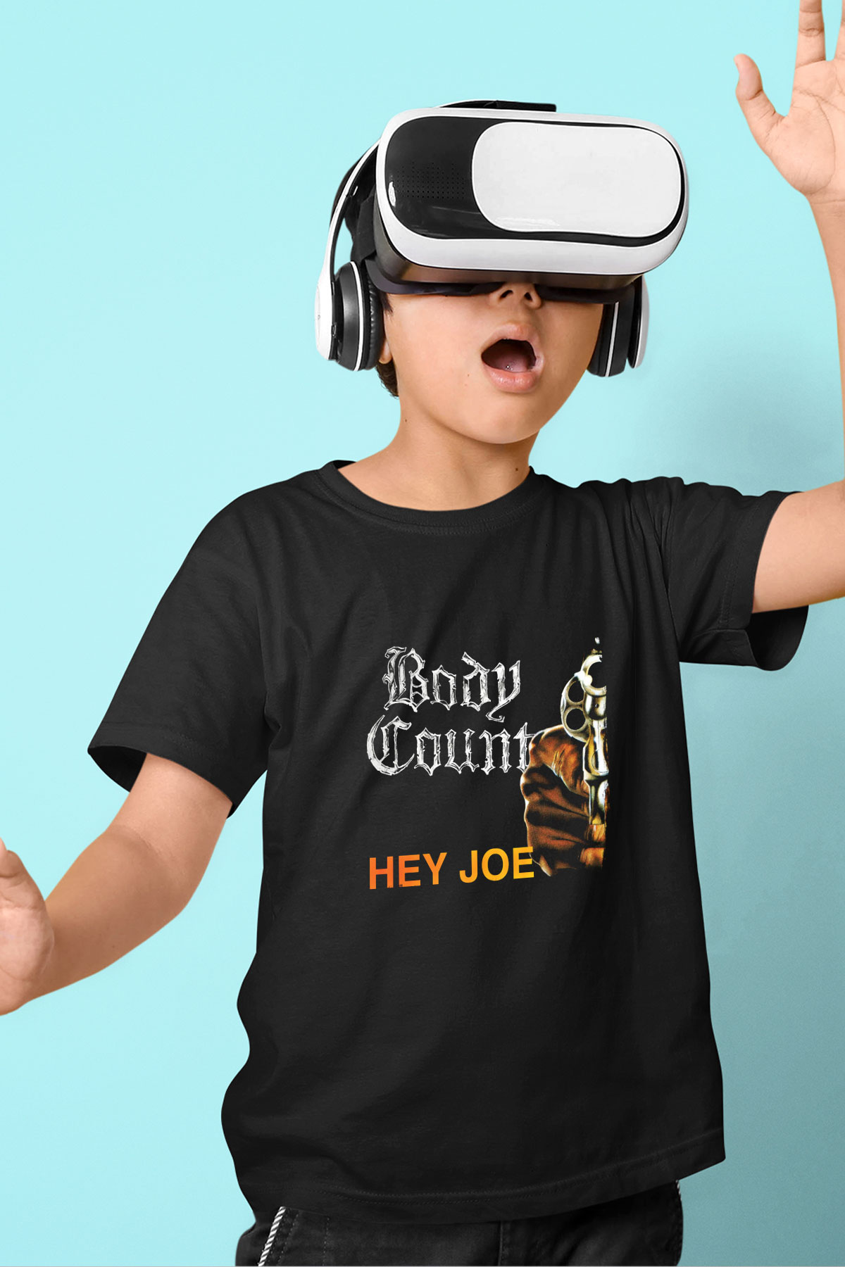Body Count Baskılı Unisex Siyah Çocuk Tişört
