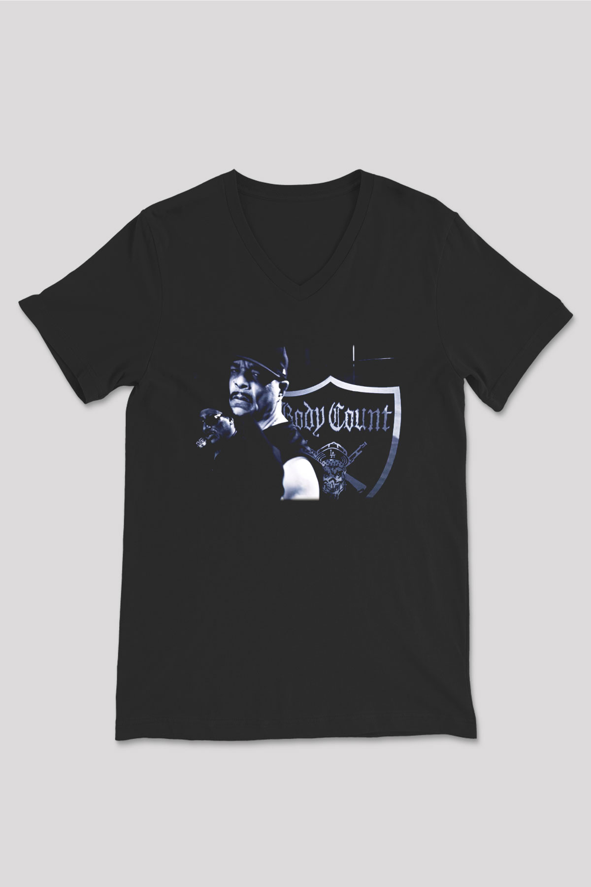 Body Count Siyah Unisex V Yaka Tişört T-Shirt