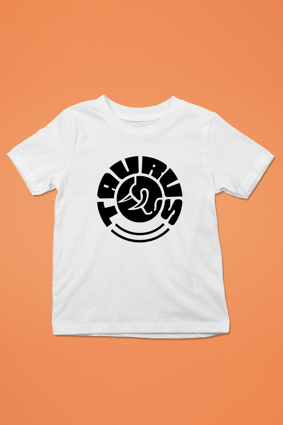Boğa Burcu Baskılı Beyaz Unisex Beyaz Çocuk Tişört - Tshirt
