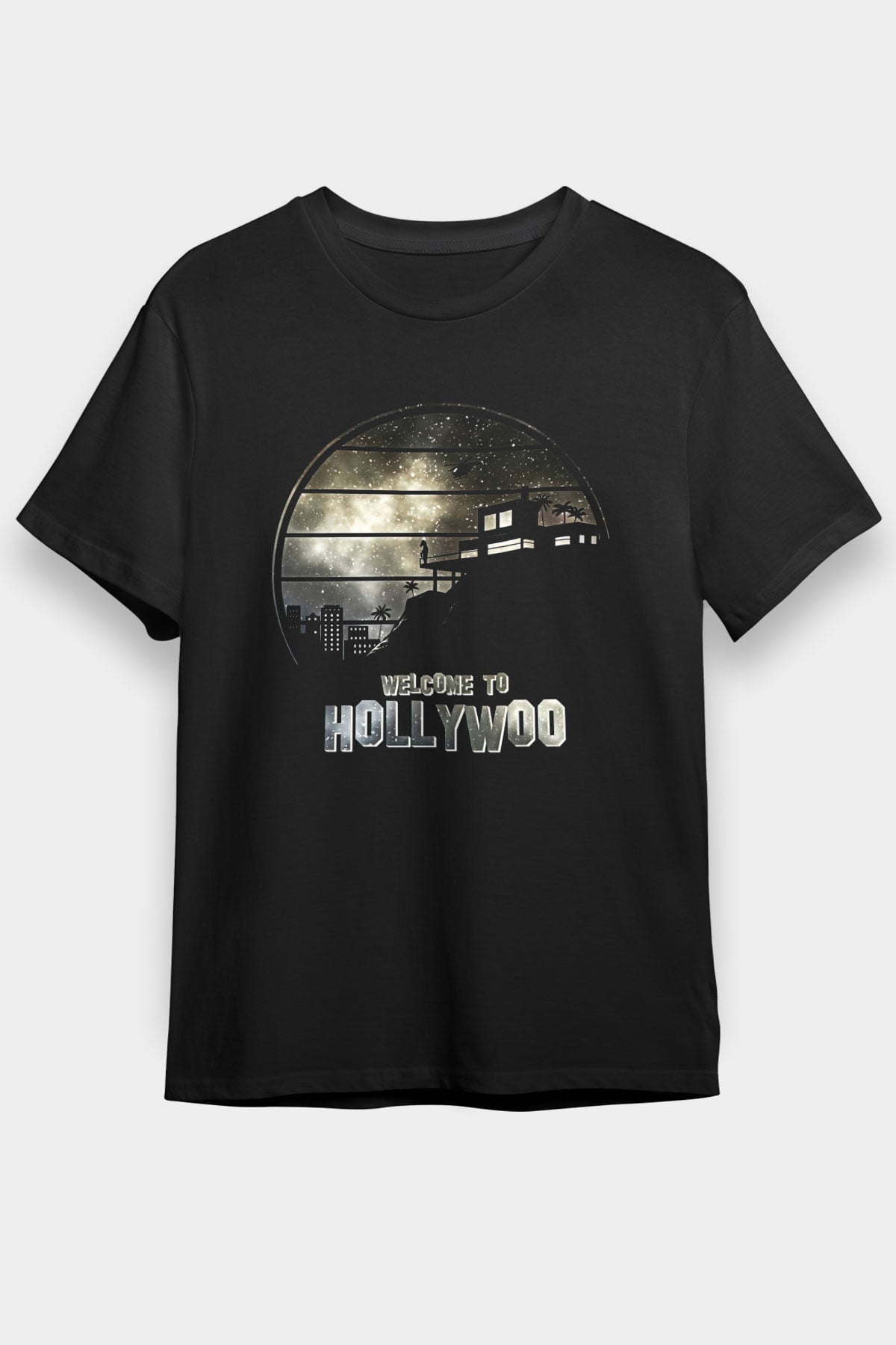 Bojack Horseman Baskılı Unisex Siyah Tişört - Tshirt