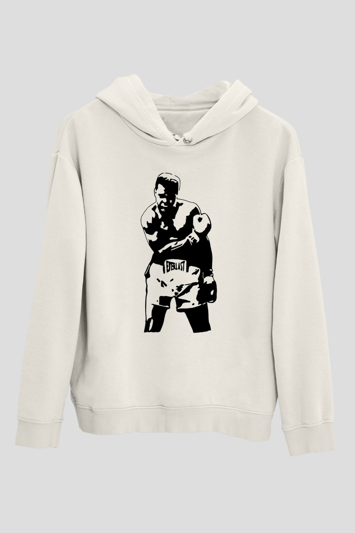 Boks Beyaz Unisex Hoodie
