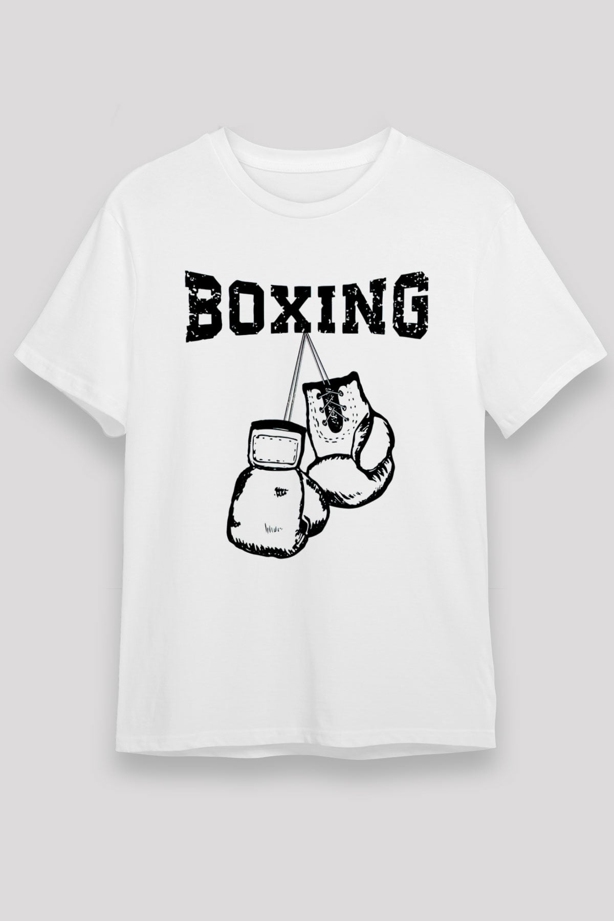 Boks Beyaz Unisex Tişört T-Shirt - TişörtFabrikası