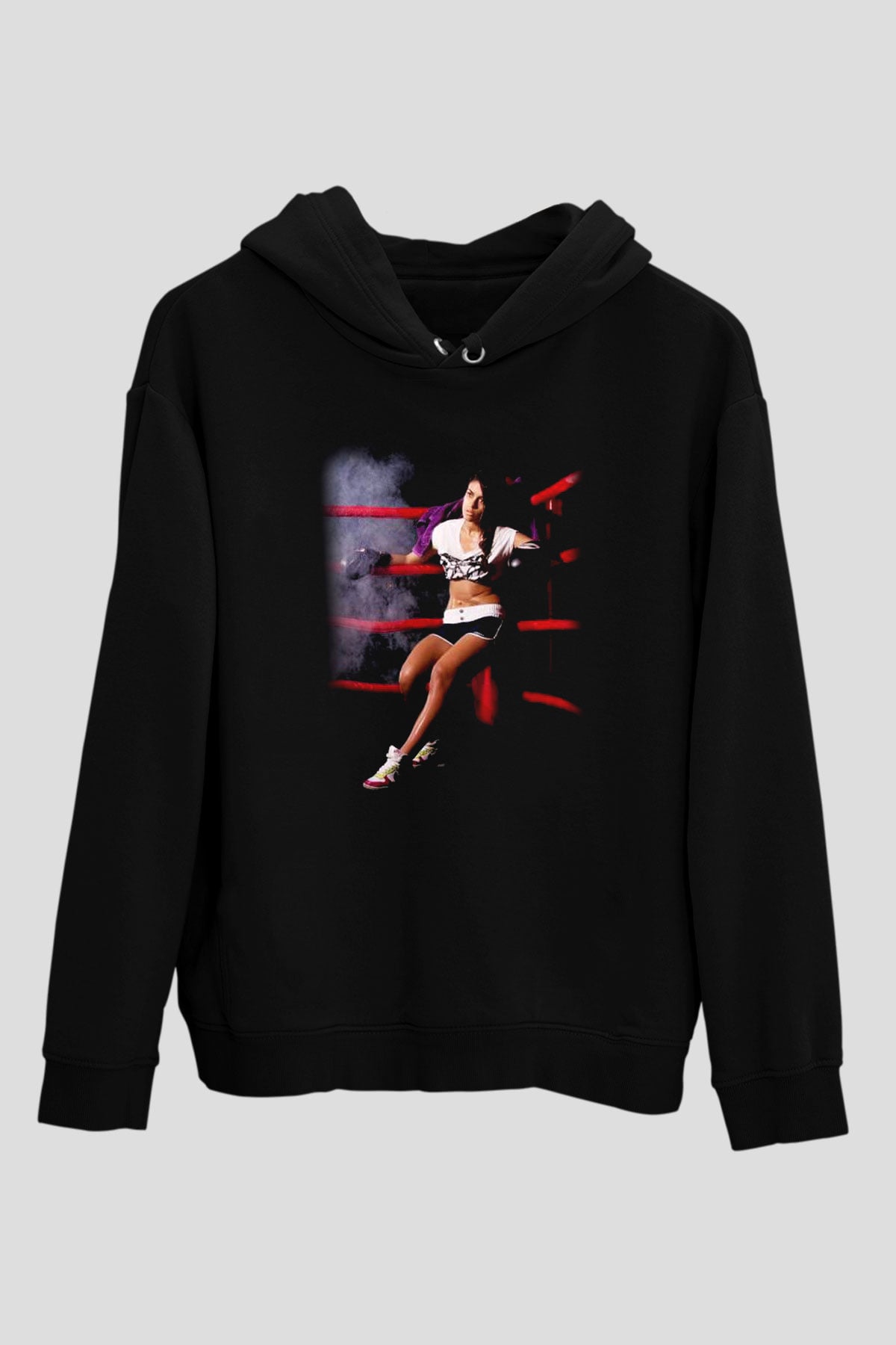 Boks Siyah Unisex Hoodie