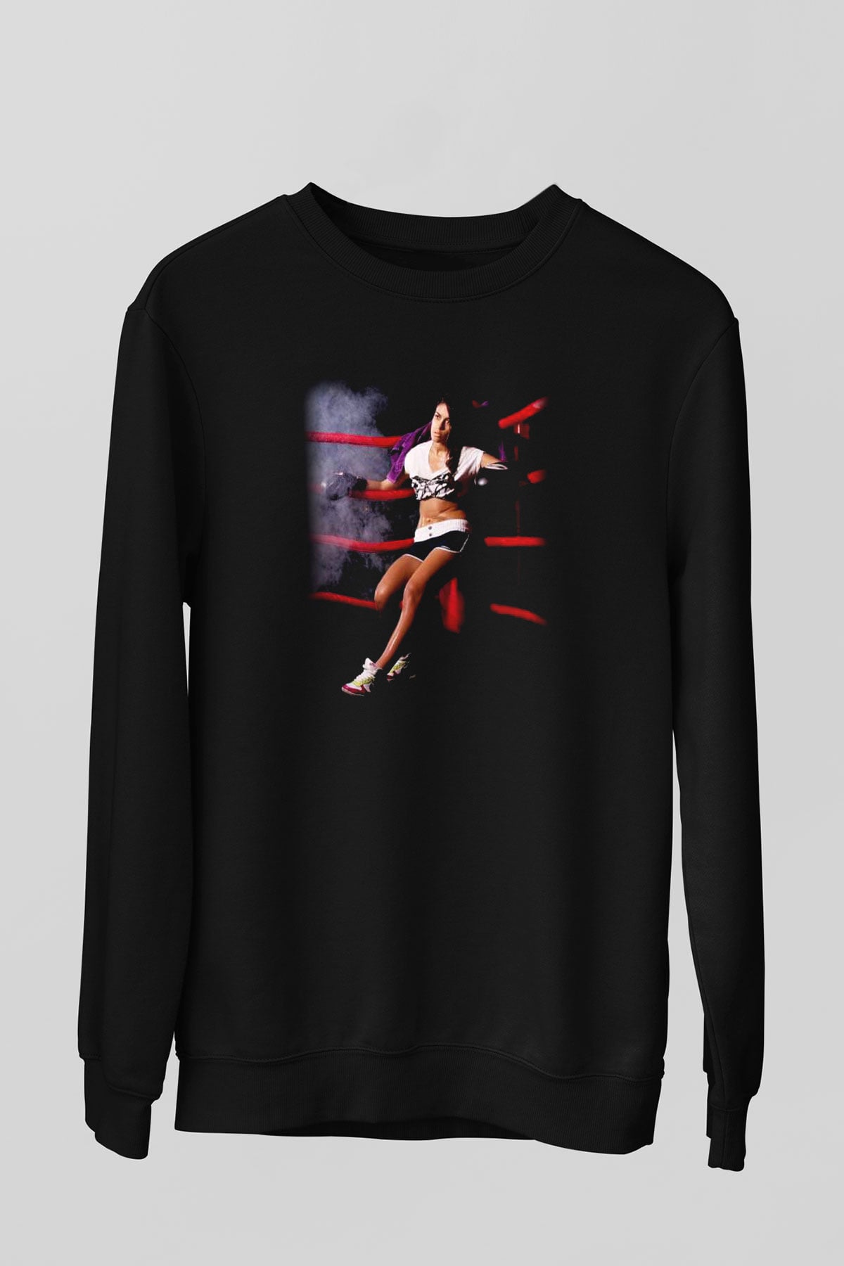 Boks Siyah Unisex Sweatshirt