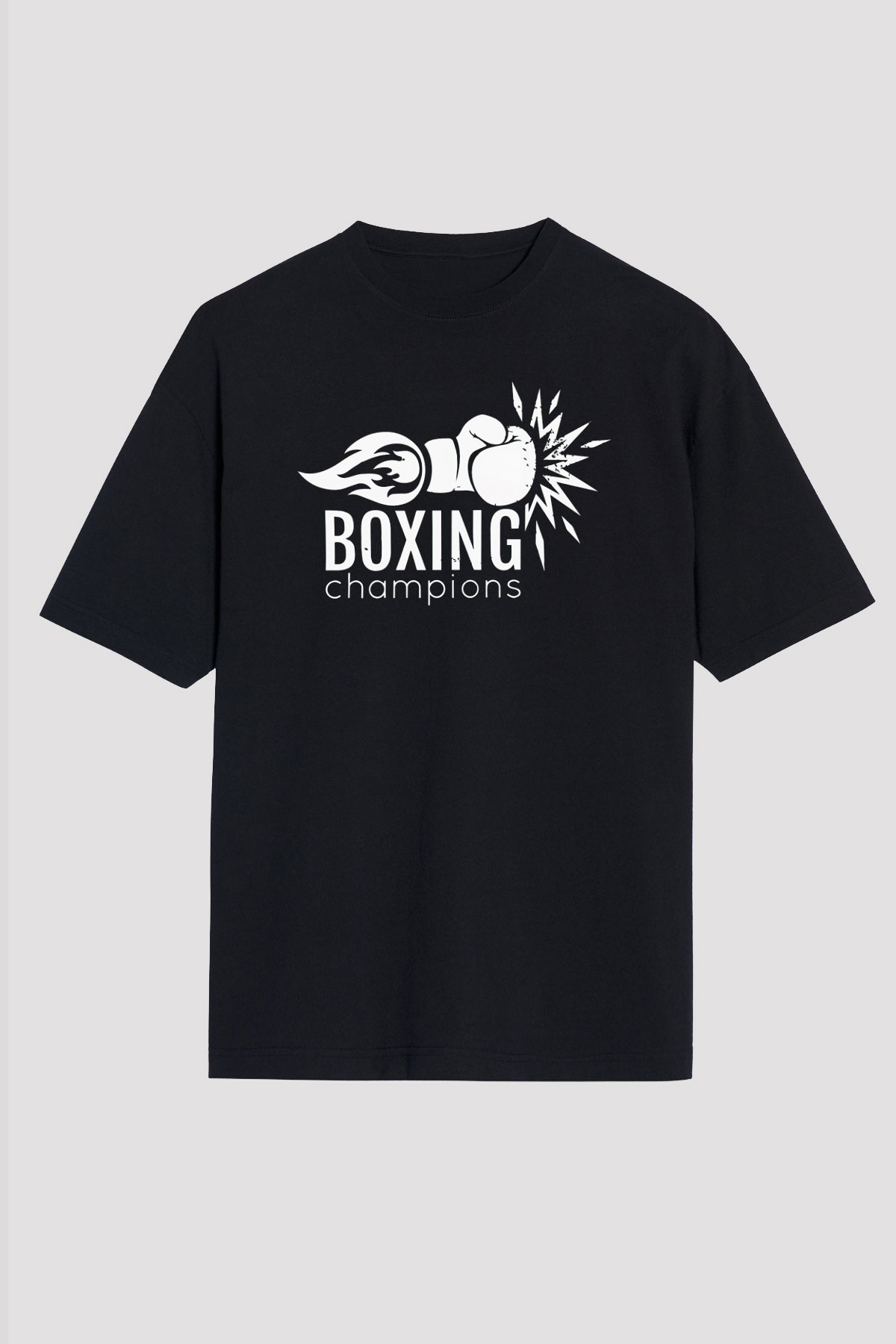 Boks Siyah Oversize Tişört Oversize T-shirt - TişörtFabrikası