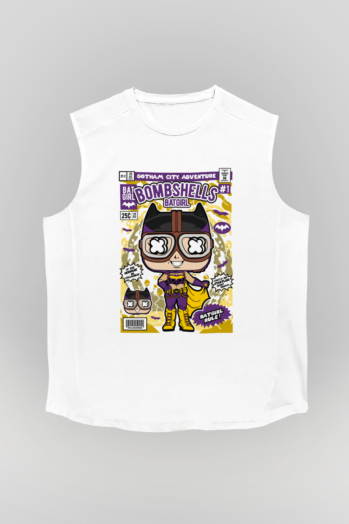 Bombshells Baskılı Unisex Beyaz Kolsuz Tişört