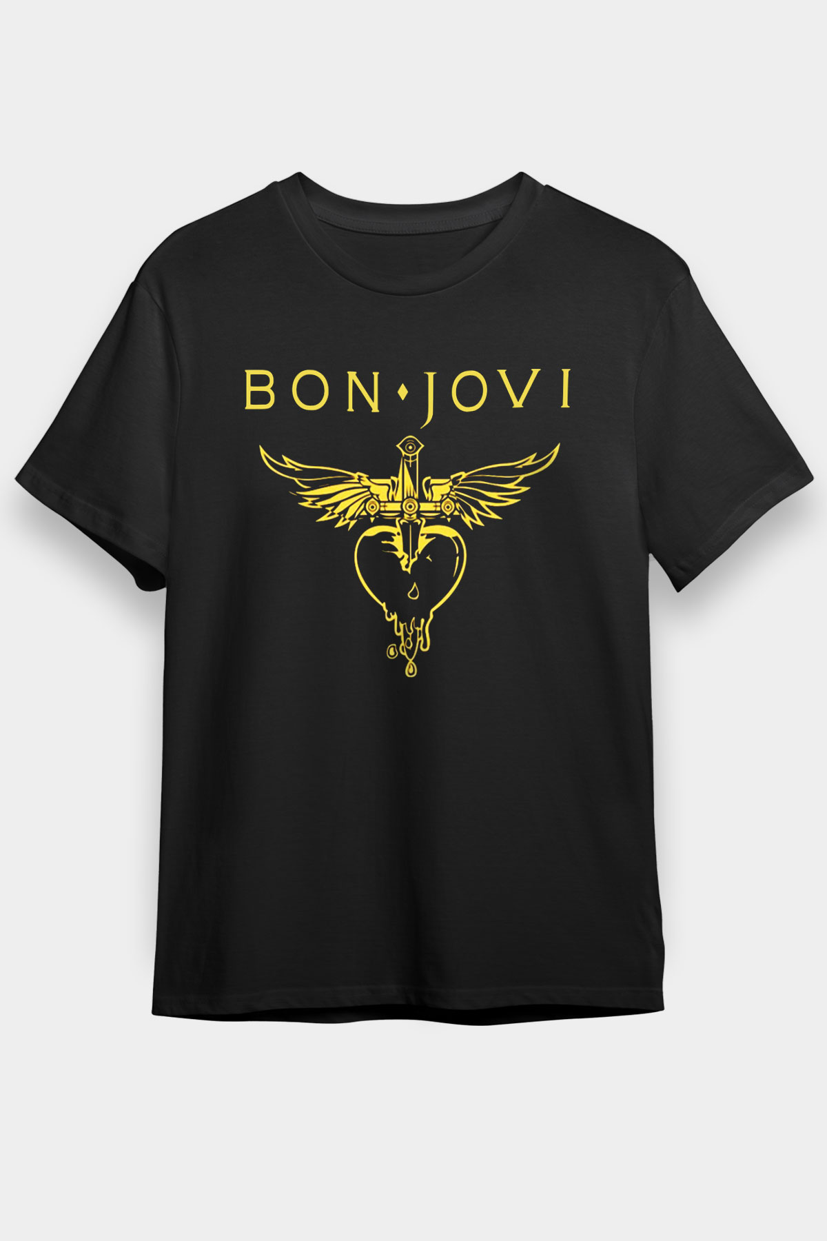 Bon Jovi Siyah Unisex Tişört T-Shirt - TişörtFabrikası