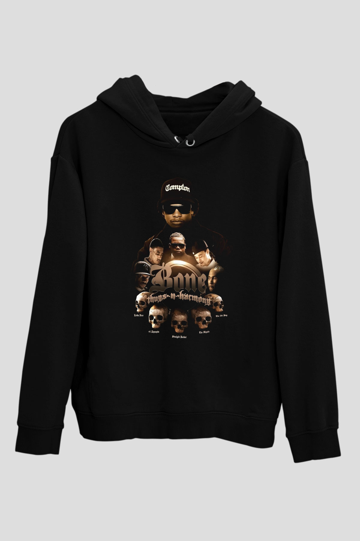 Bone Thugs-n-Harmony Siyah Unisex Kapüşonlu Sweatshirt