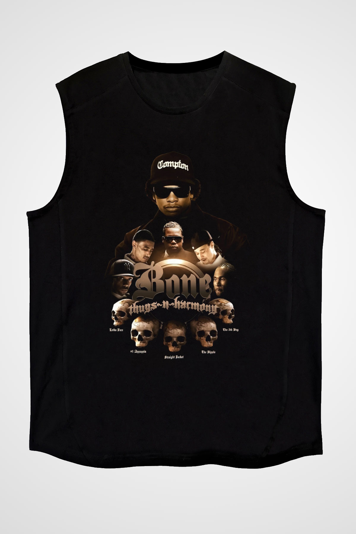 Bone Thugs-n-Harmony Siyah Unisex Kolsuz Tişört