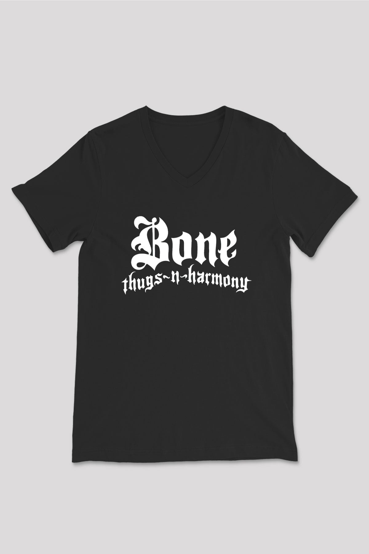 Bone Thugs-n-Harmony Siyah Unisex V Yaka Tişört T-Shirt
