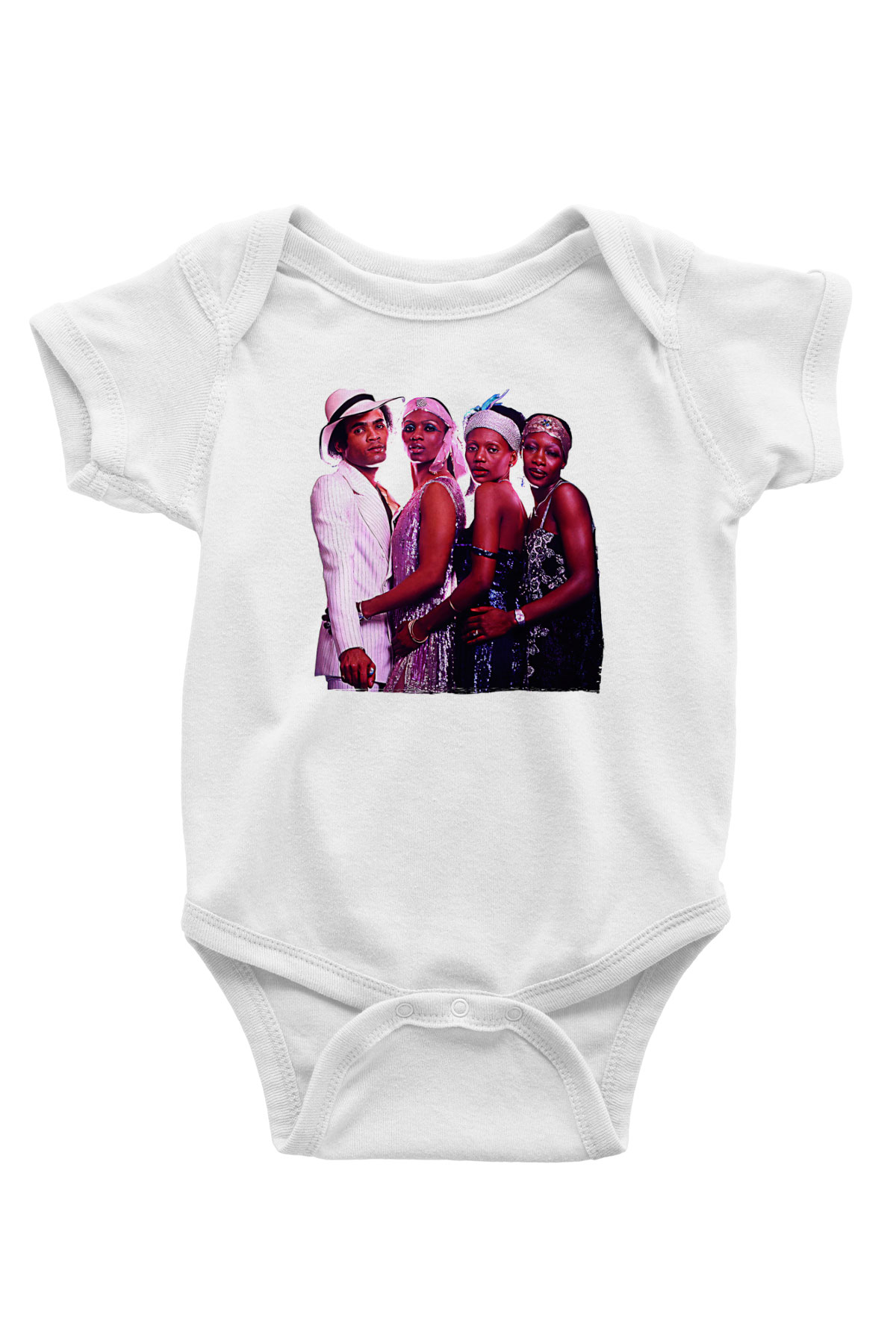 Boney M Baskılı Beyaz Unisex Bebek Body - Zıbın