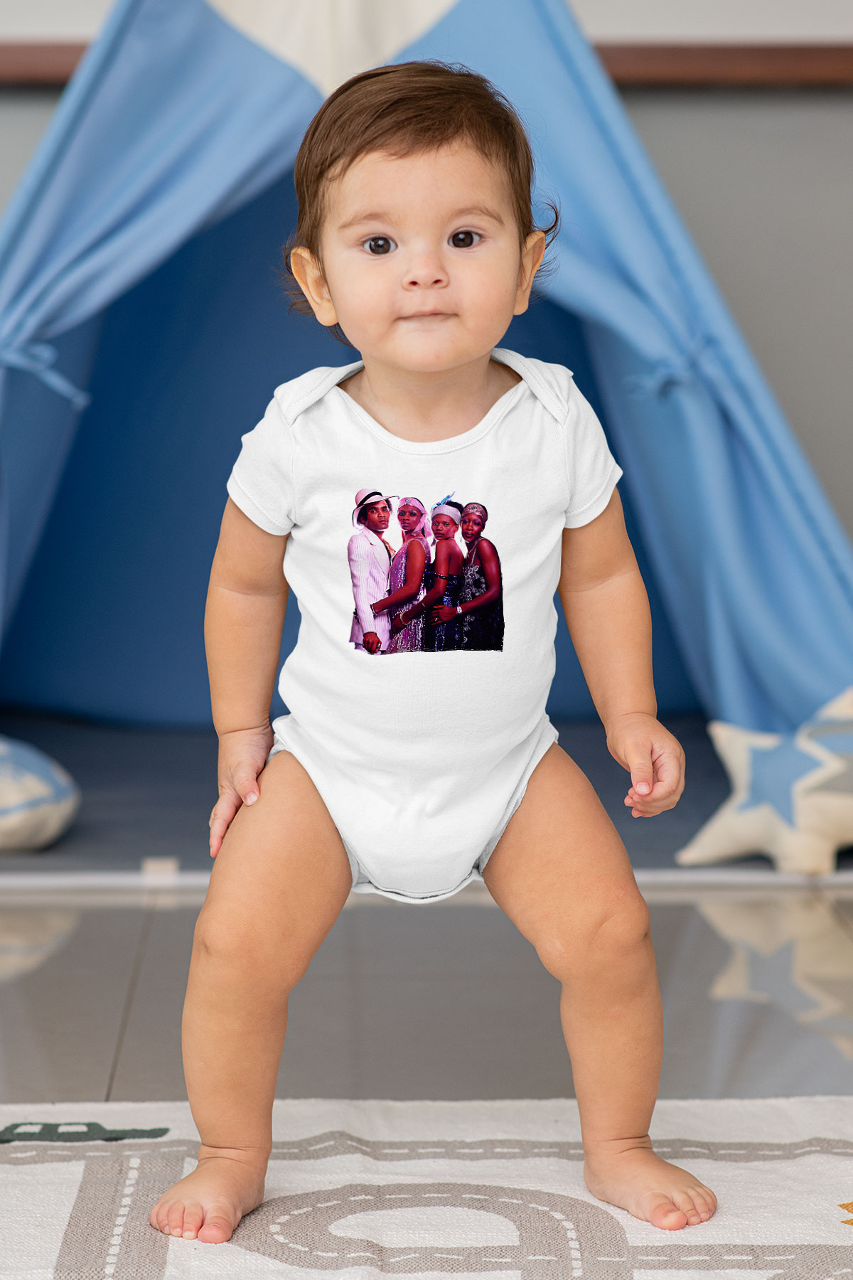 Boney M Baskılı Beyaz Unisex Bebek Body - Zıbın