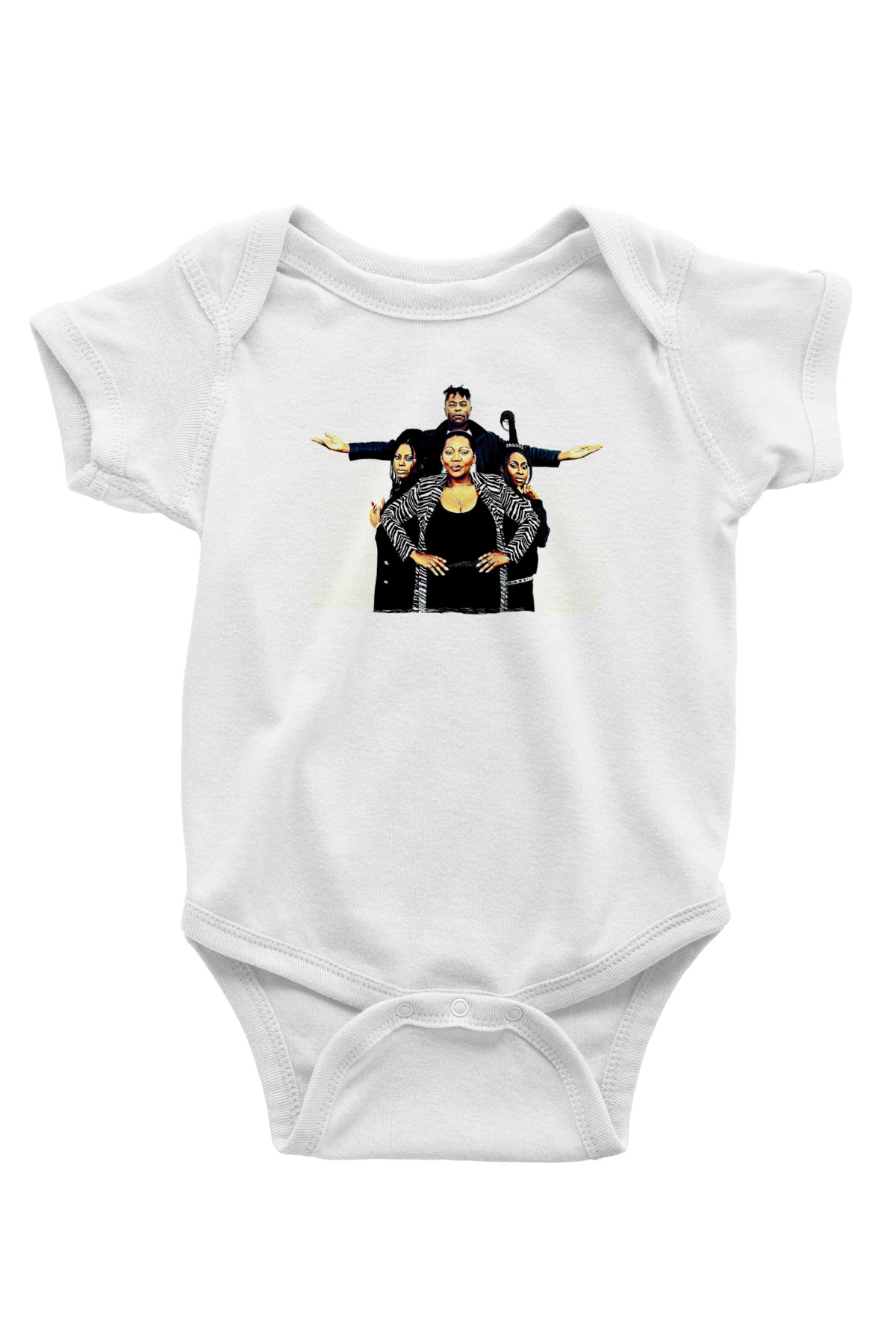 Boney M Baskılı Beyaz Unisex Bebek Body - Zıbın