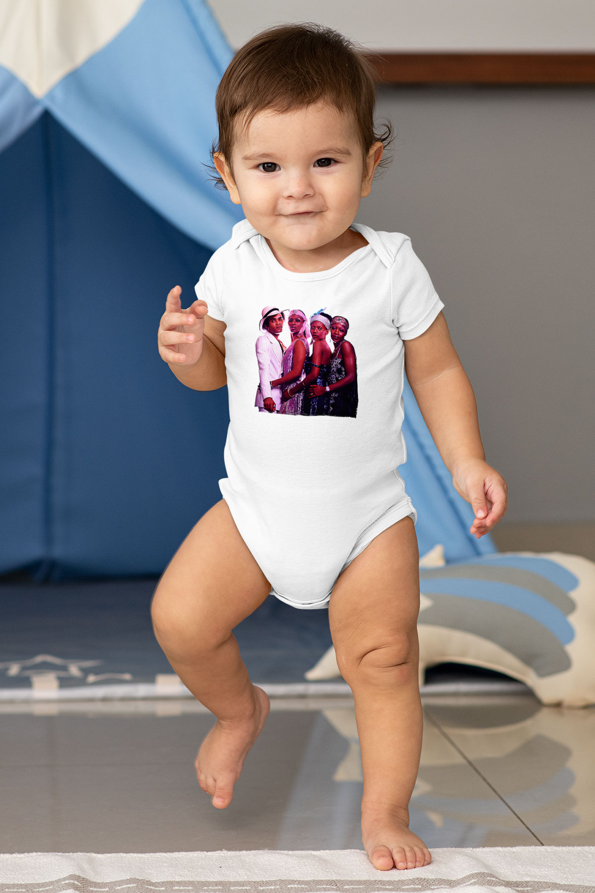 Boney M Baskılı Beyaz Unisex Bebek Body - Zıbın