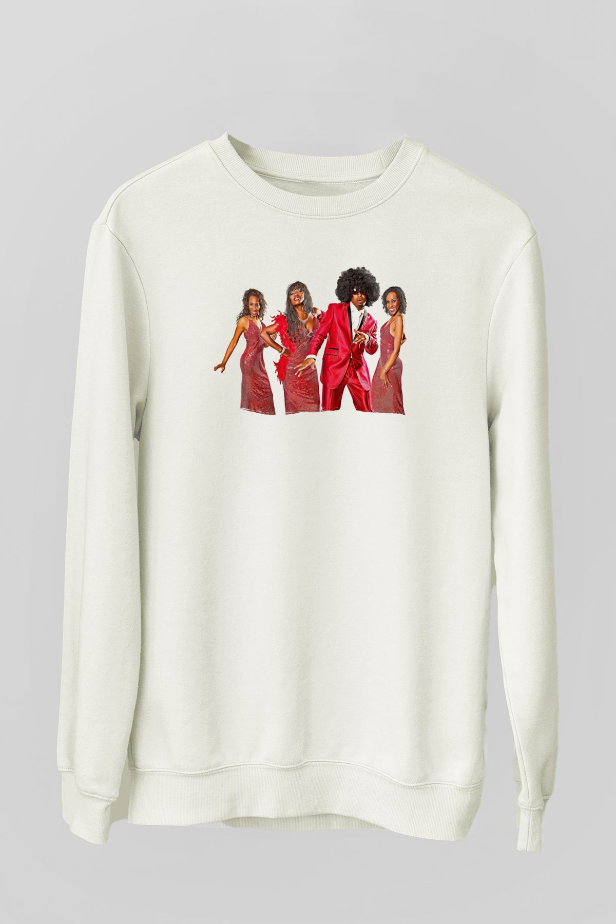 Boney M Baskılı Beyaz Unisex Sweatshirt