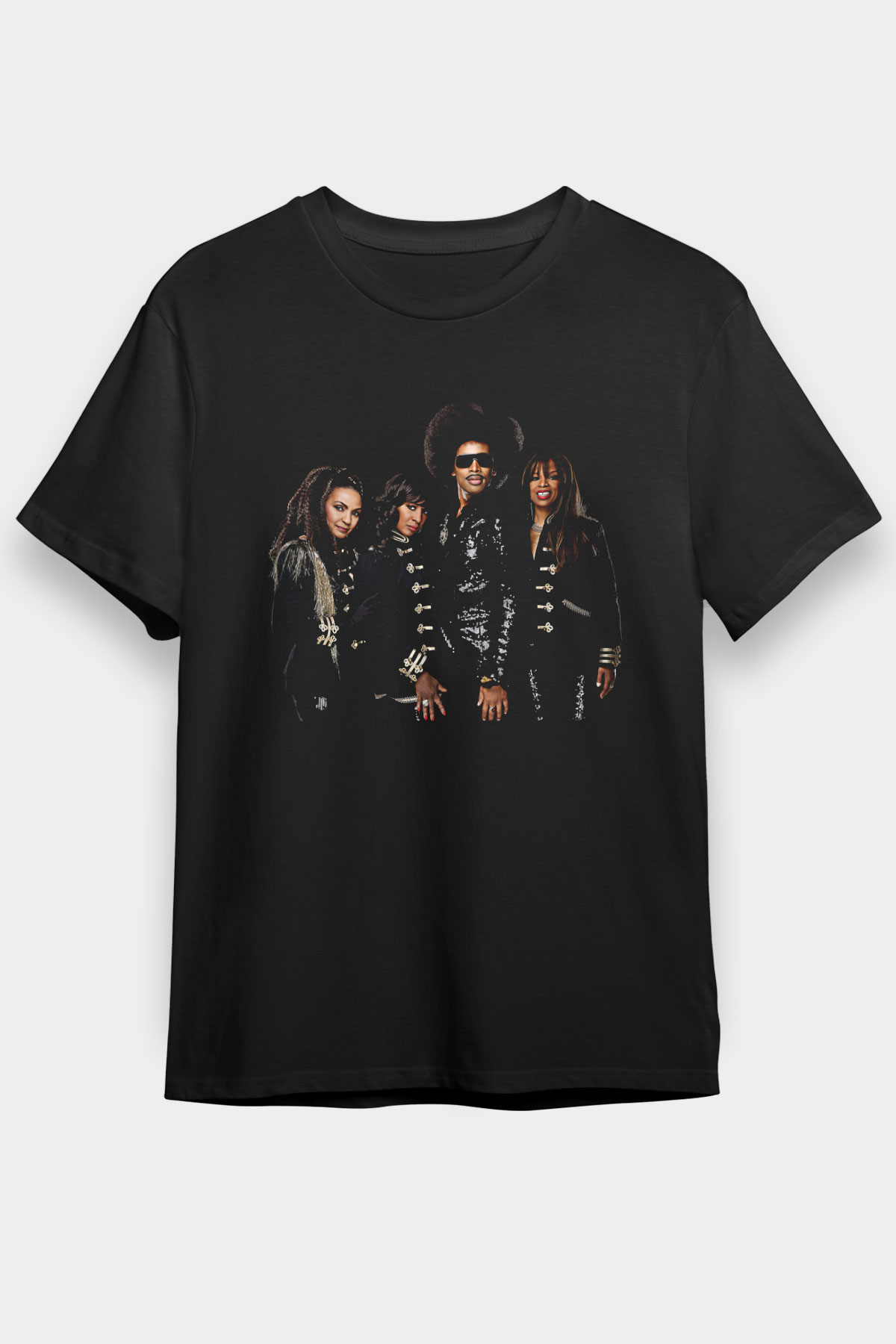 Boney M Baskılı Unisex Siyah Tişört - Tshirt