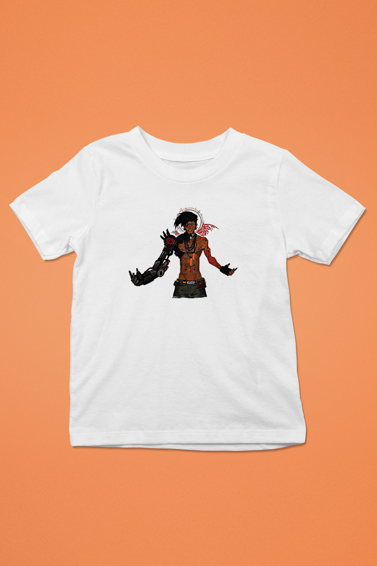 Borderlands Baskılı Beyaz Unisex Beyaz Çocuk Tişört - Tshirt