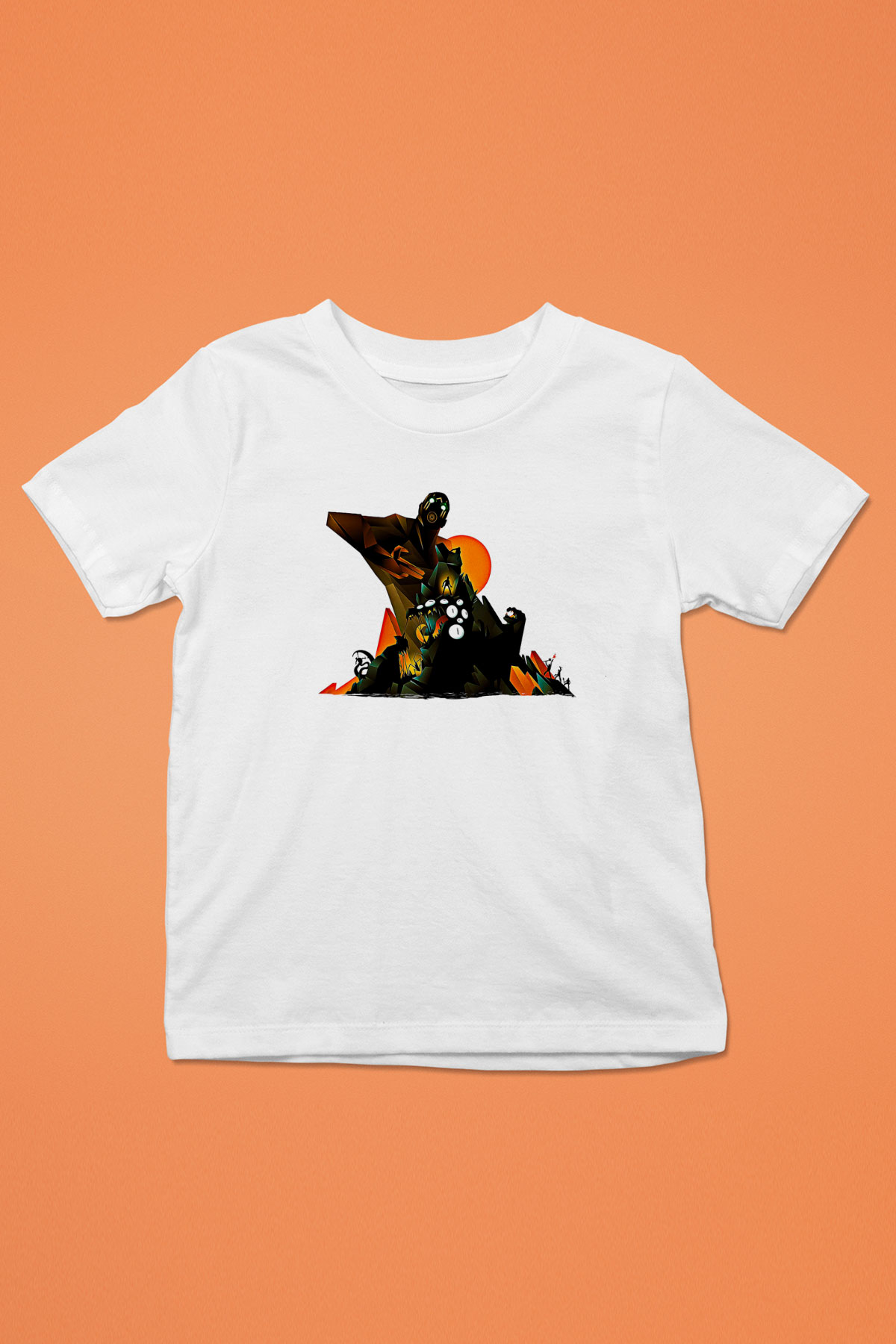 Borderlands Baskılı Beyaz Unisex Beyaz Çocuk Tişört - Tshirt