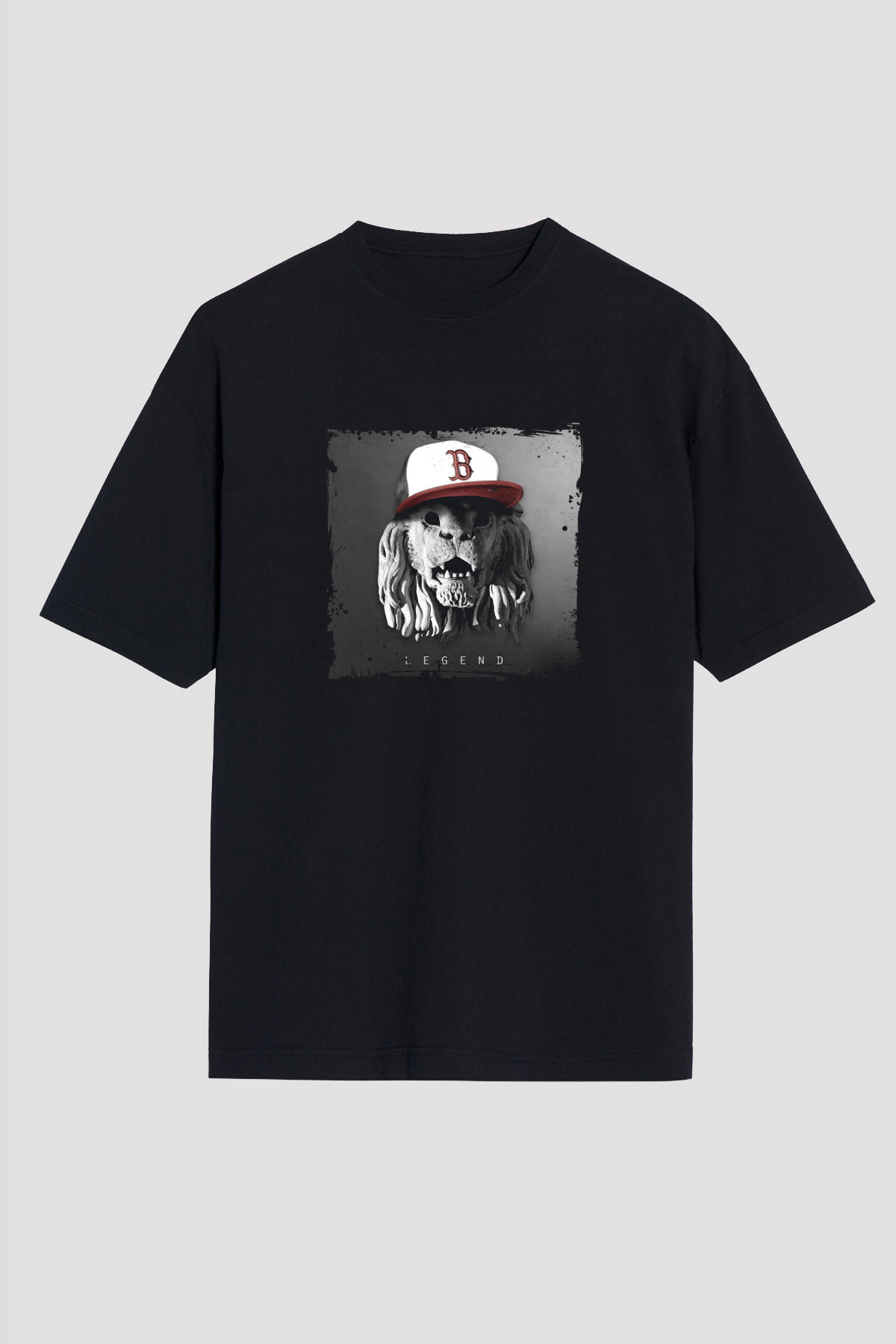 Borgore Baskılı Unisex Oversize Siyah Tişört