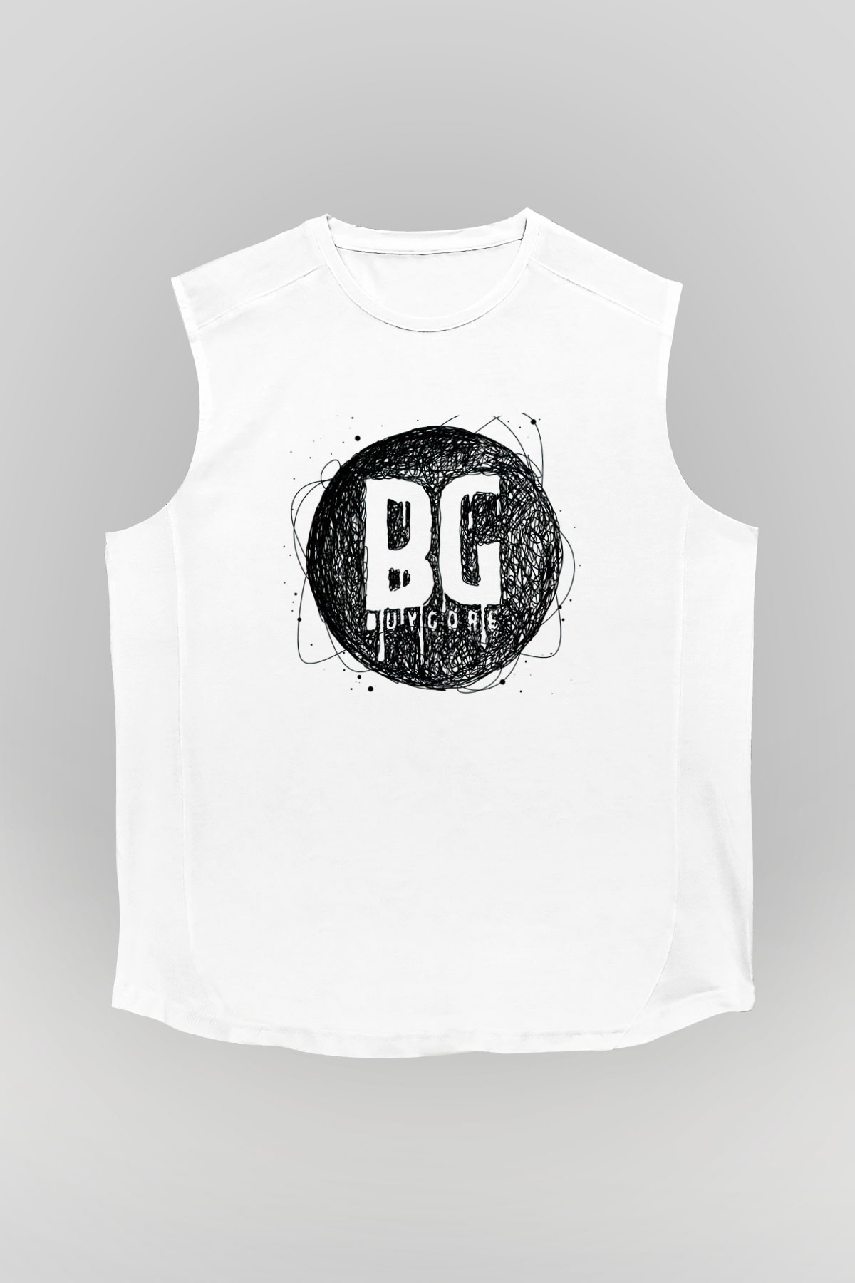 Borgore Beyaz Unisex Kolsuz Tişört