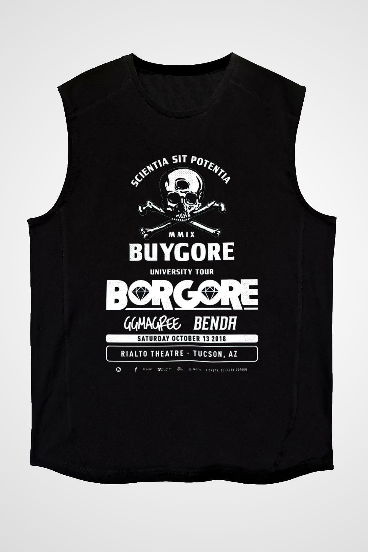 Borgore Siyah Unisex Kolsuz Tişört