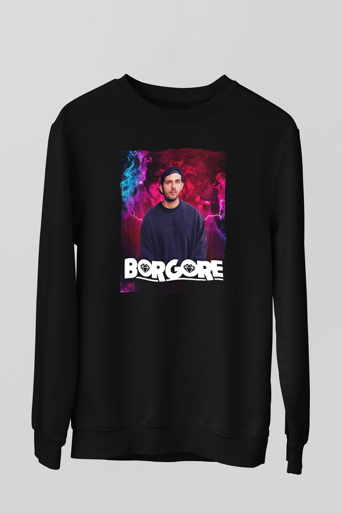 Borgore Siyah Unisex Sweatshirt