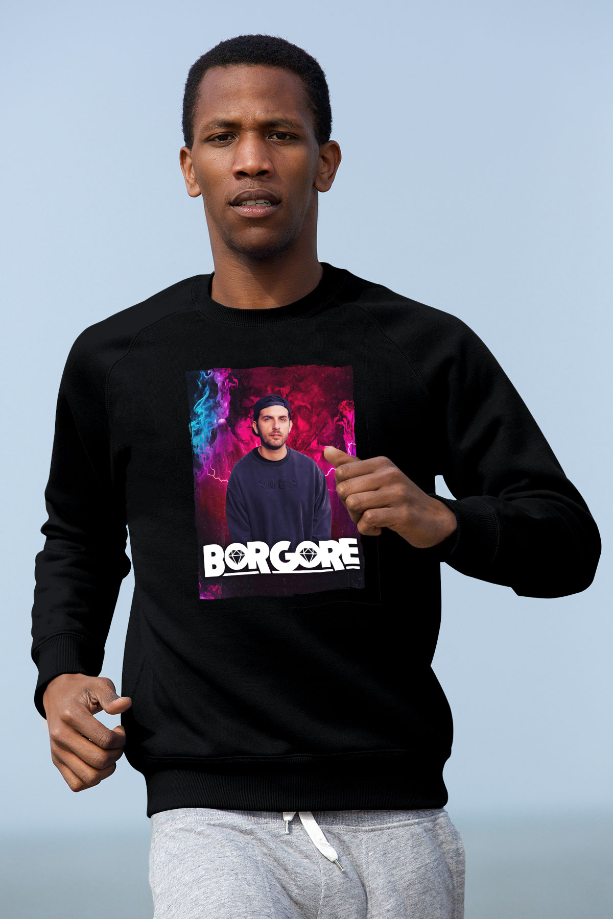 Borgore Siyah Unisex Sweatshirt