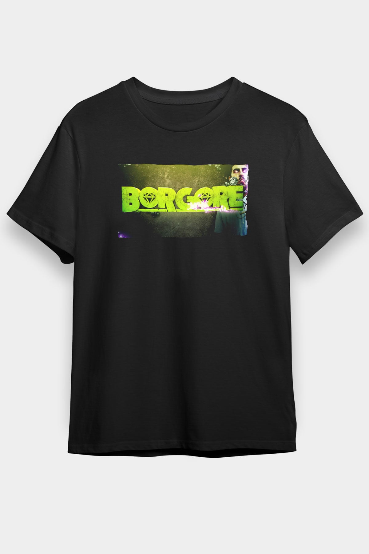 Borgore Siyah Unisex Tişört T-Shirt - TişörtFabrikası