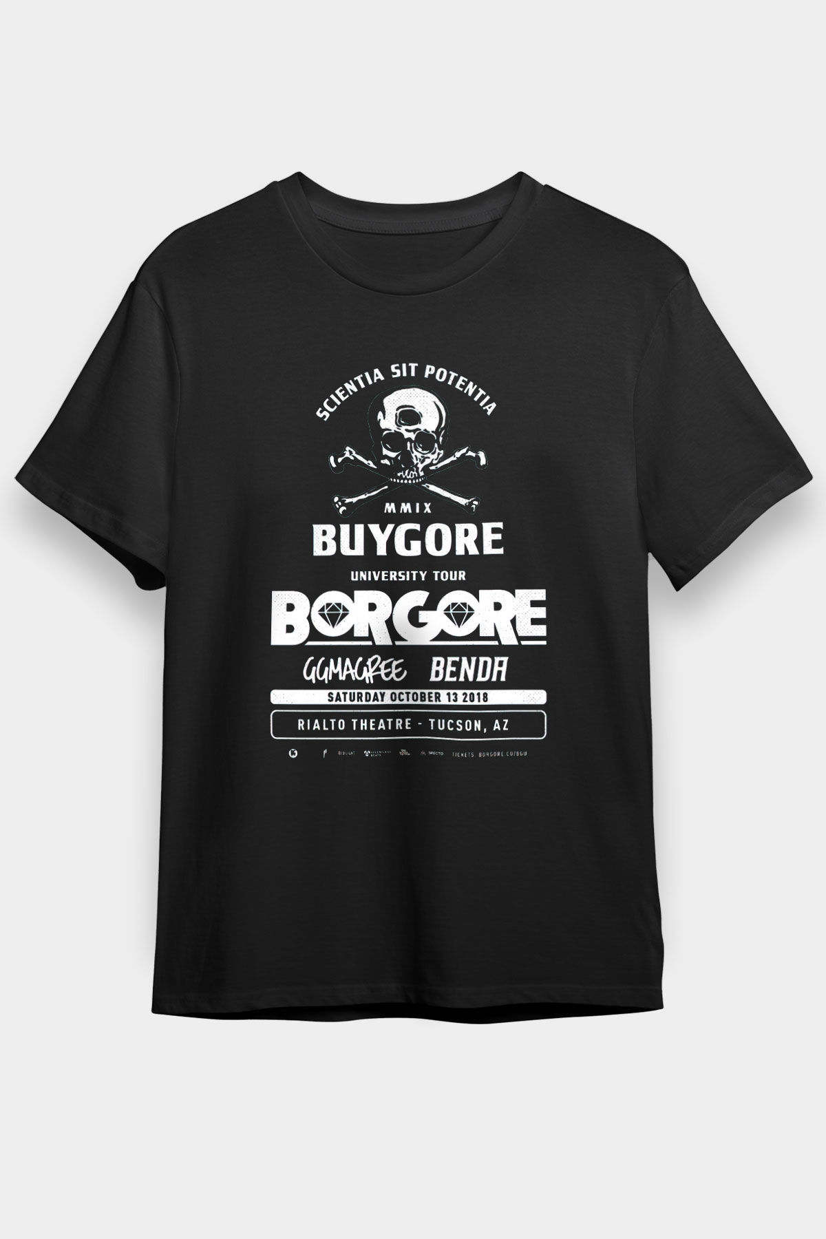 Borgore Siyah Unisex Tişört T-Shirt - TişörtFabrikası