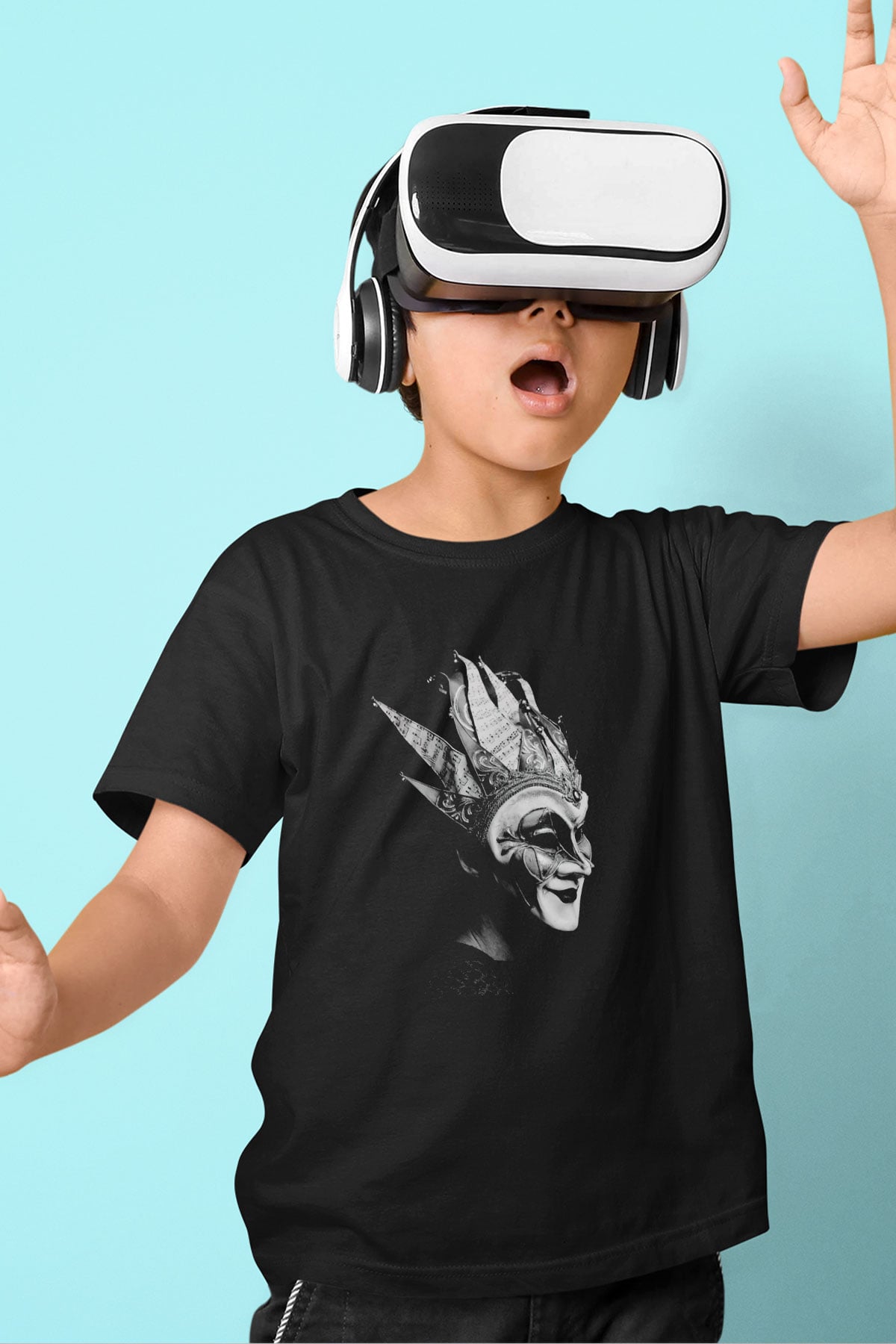 Boris Brejcha Siyah Unisex Çocuk Tişört