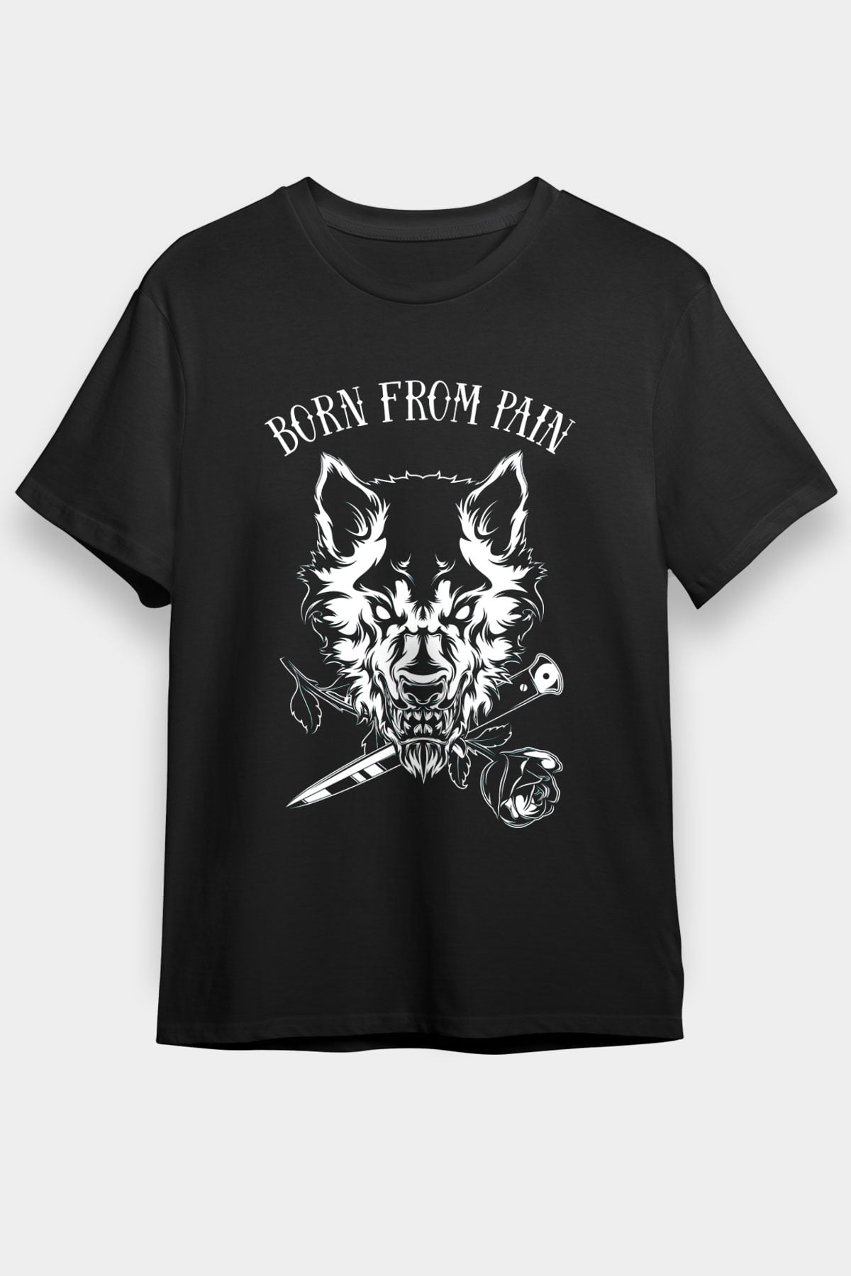 Born from Pain Siyah Unisex Tişört T-Shirt - TişörtFabrikası