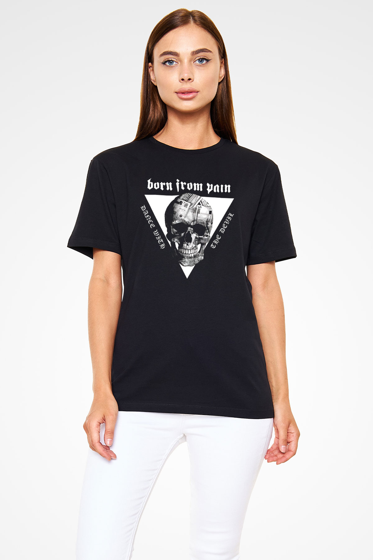 Born from Pain Siyah Unisex Tişört T-Shirt - TişörtFabrikası