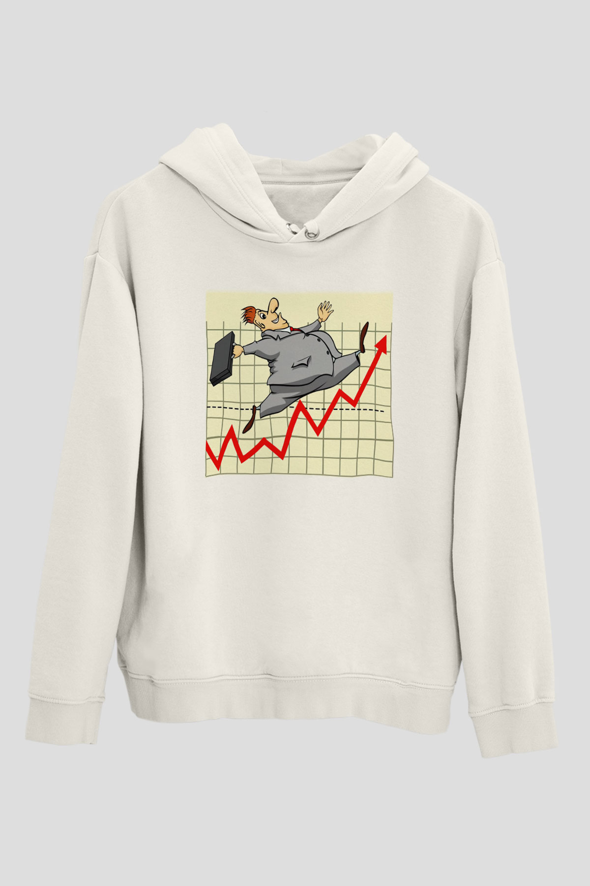 Borsacı Beyaz Unisex Hoodie