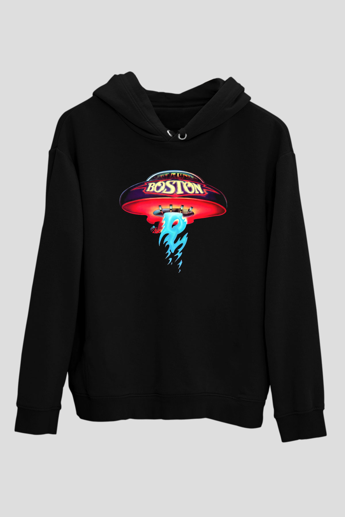 Boston Siyah Unisex Hoodie