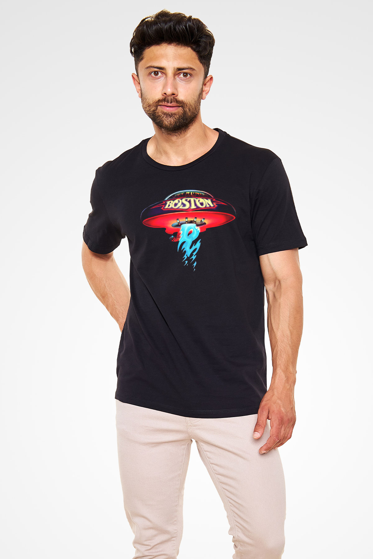 Boston Siyah Unisex Tişört T-Shirt - TişörtFabrikası
