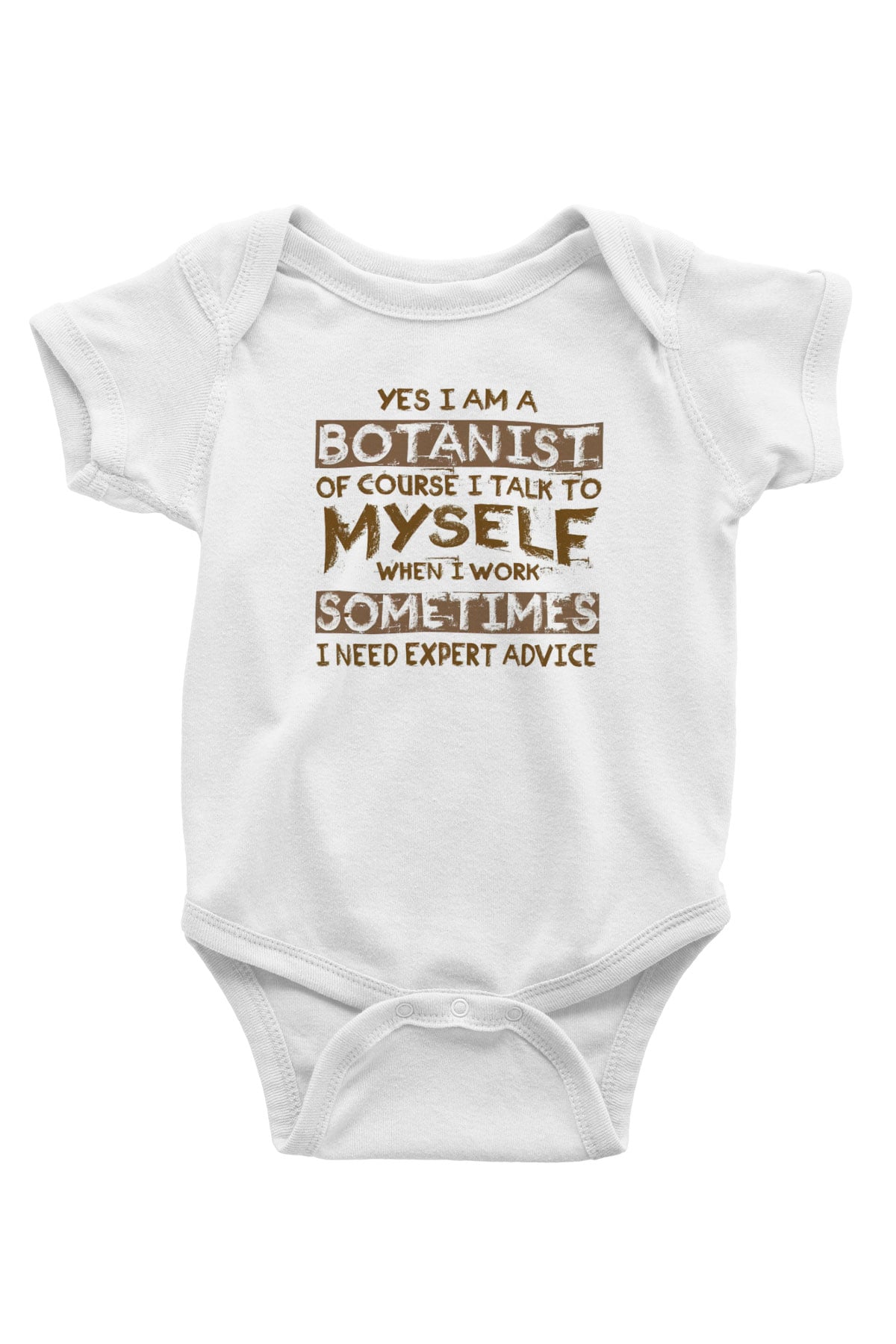 Botanikçi Beyaz Bebek Body - Zıbın