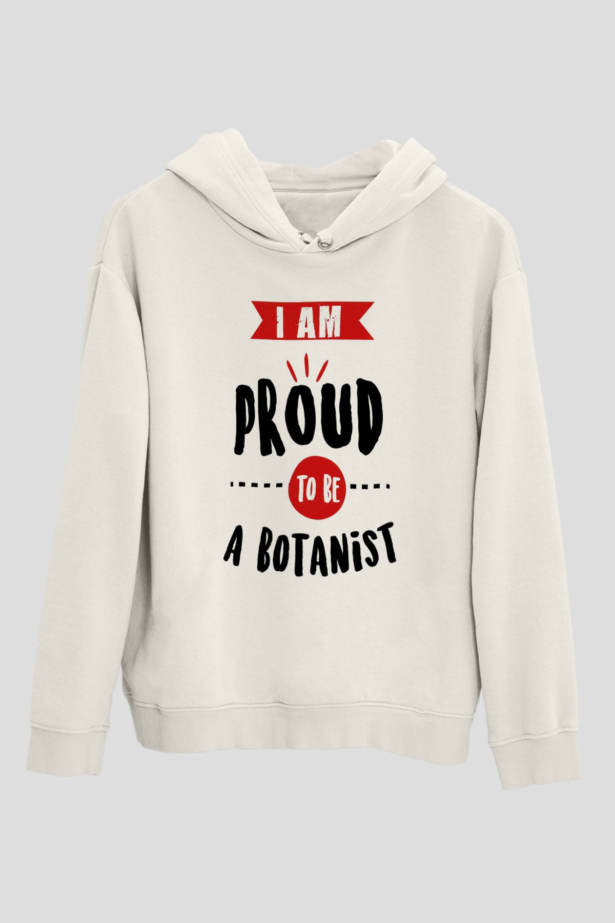 Botanikçi Beyaz Unisex Kapüşonlu Sweatshirt