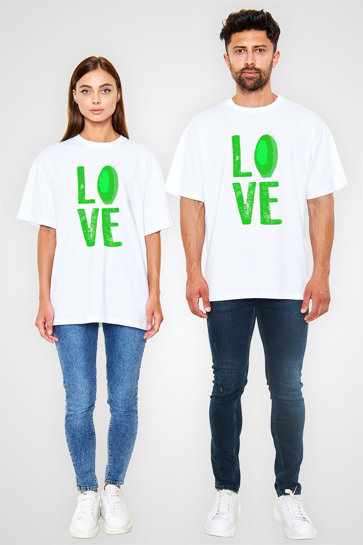 Botanikçi Beyaz Oversize Tişört Oversize T-shirt - TişörtFabrikası